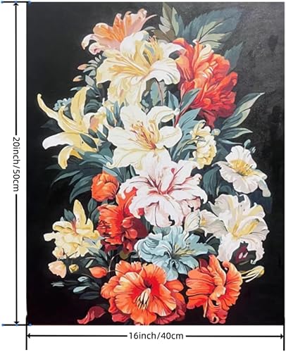 Miniatura 4 de LETEYO Kit de pintura por números para adultos, kit de pintura al óleo para principiantes, 16 pulgadas de ancho x 20 pulgadas de largo, sin marco,