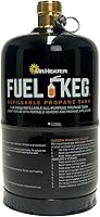 Mr. Heater Fuel Keg Refillable 1 lb Propane Tank - 16 oz Empty DOT Certified for Camping Grilling Hunting