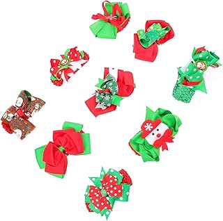 Abaodam 9 Pçs Tiara De Bebê De Natal Tiara De Natal Infantil Tiara De Natal Jacaré Arco De Natal Alfinete De Cabelo Laços De Cabelo Para Bebês Tiaras Femininas Laços De Fita Natal Bebê