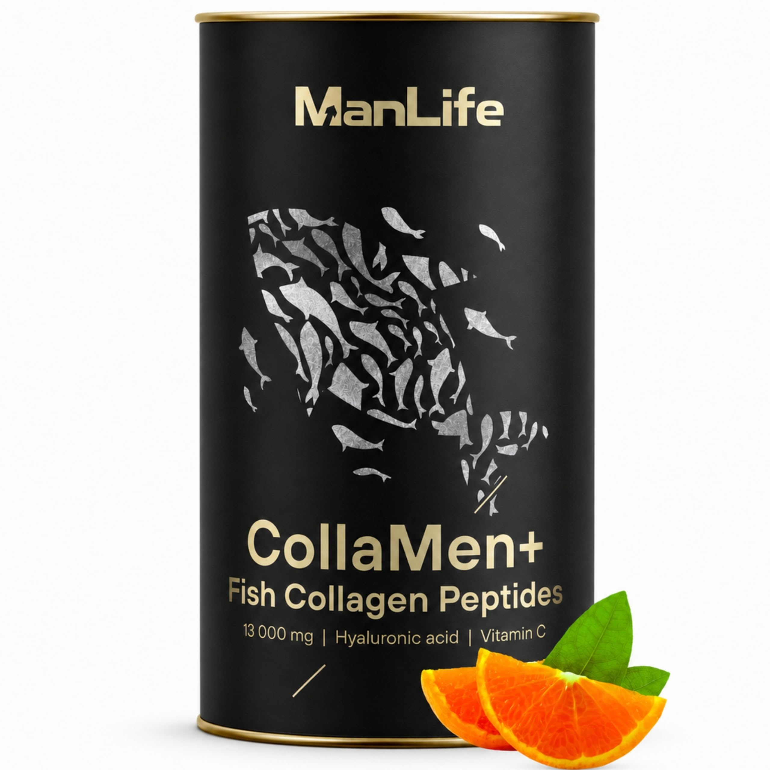 Collagène marin hydrolysé 13000 mg + acide hyaluronique + vitamine C | peptides de collagène poudre pour peau, articulations, cheveux et ongles 420 g