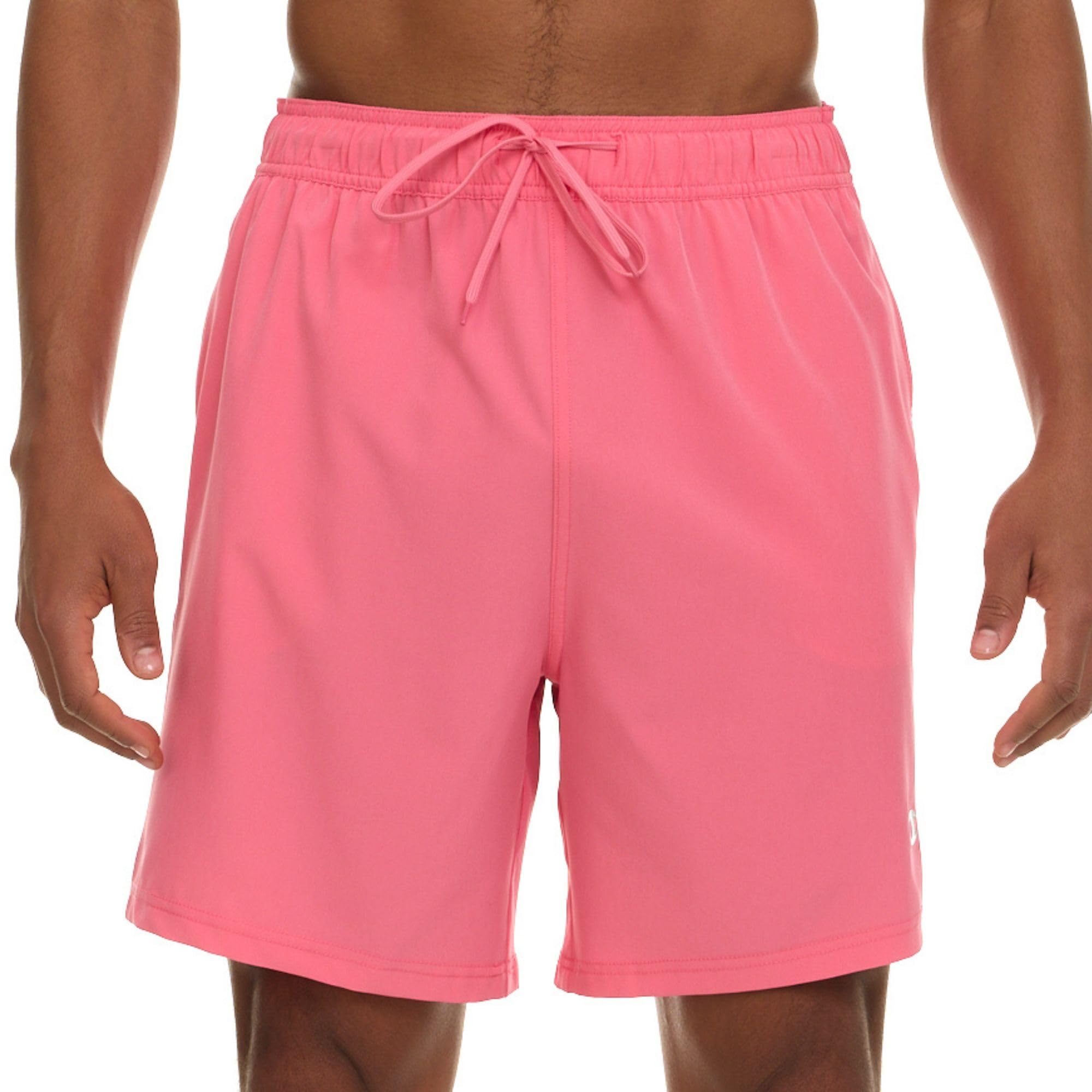 Champion Mens Swim Trunks with Mesh Liner, Quick Drying Mens Bathing Suit, Board Shorts for Swimming and Beach Coral