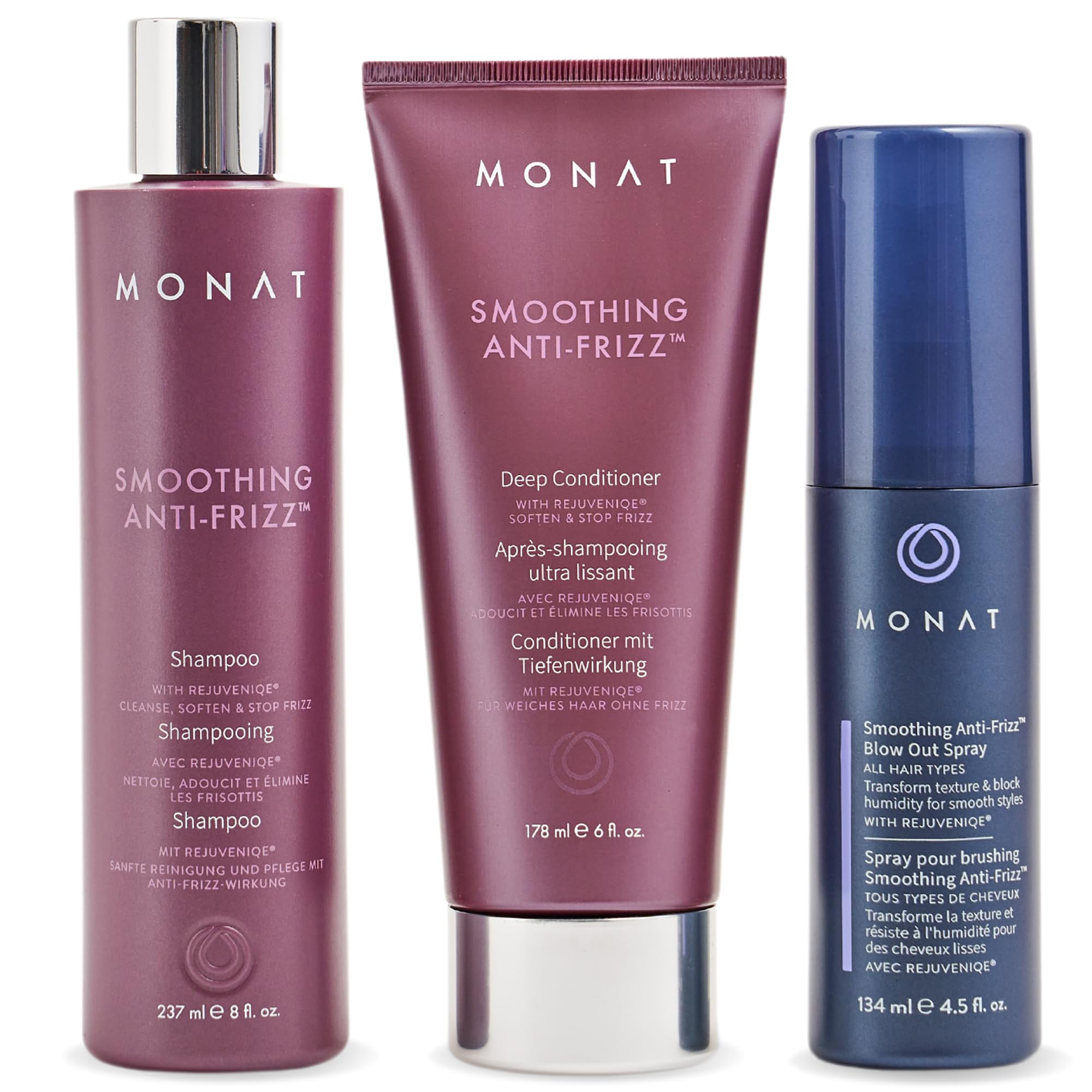 Monat Hair Styling Tool Set in Purple Amazon.com : MONAT Smoothing Anti Frizz System – Frizz  main image 2