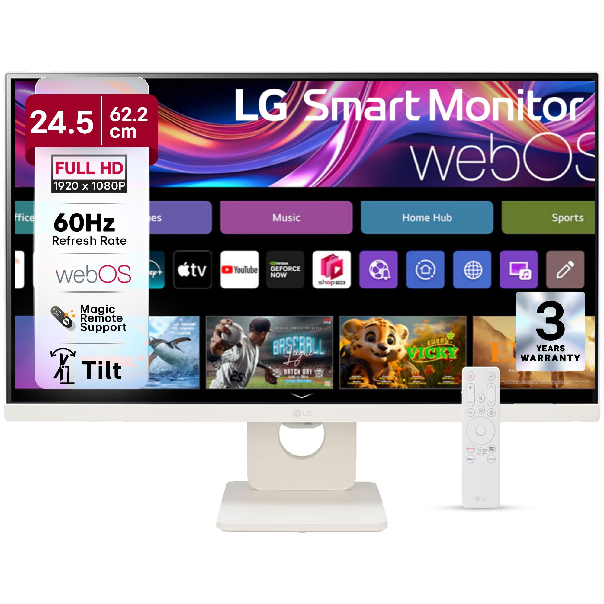 LG 25SR50F 62 cm (25 Inch) Full HD (1920x1080) IPS Smart Monitor