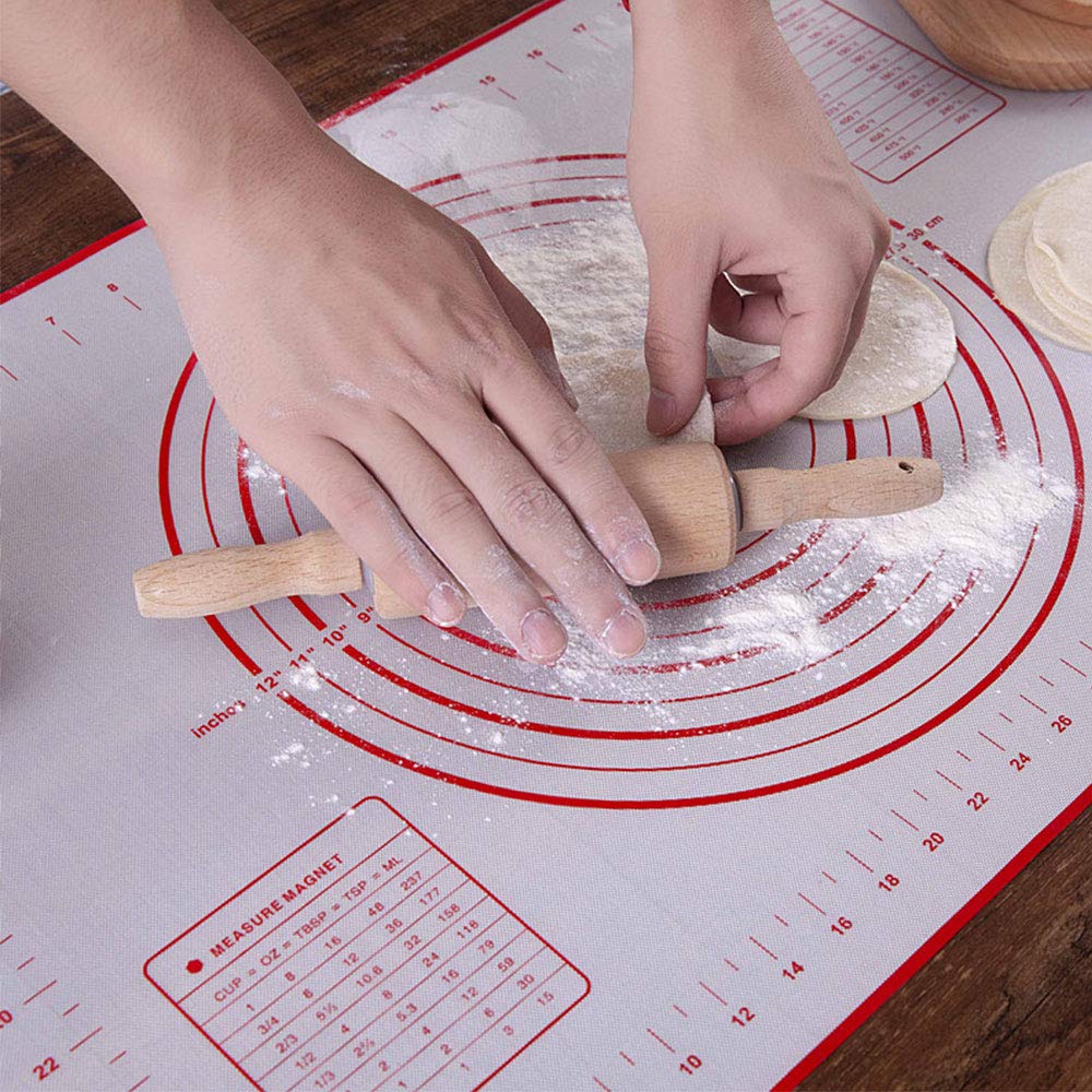 Rutschfeste Silikon-Backmatte 60x40 Cm – Antihaftbeschichtet, Hitzebeständig Bis 230°C, Für Teig, Plätzchen & Pizza