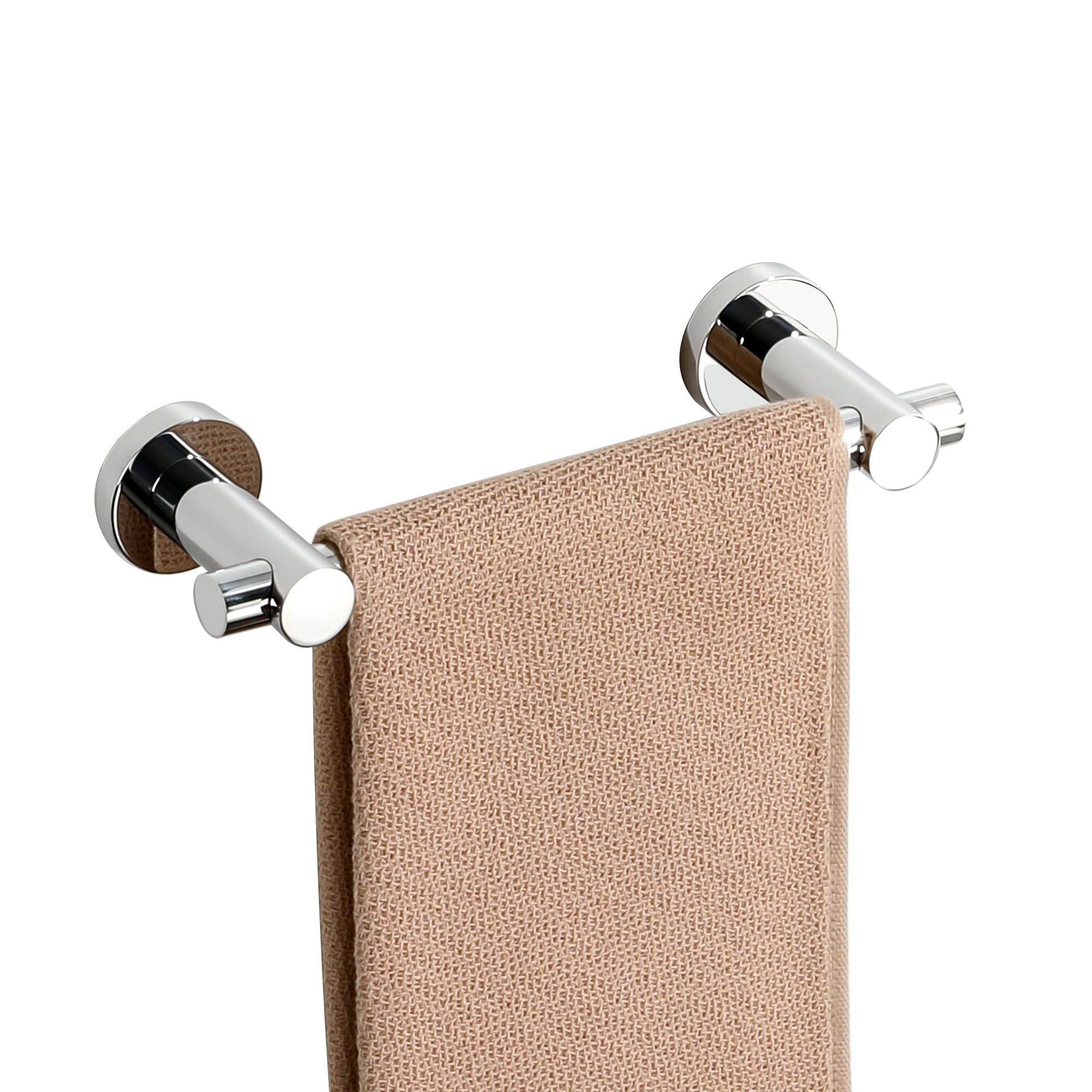 SAYAYO Chrome Towel Rail Wall Mounted 25CM Small Hand Towel Holder Bathroom Towel Ring SUS304 Stainless Steel, Round Style