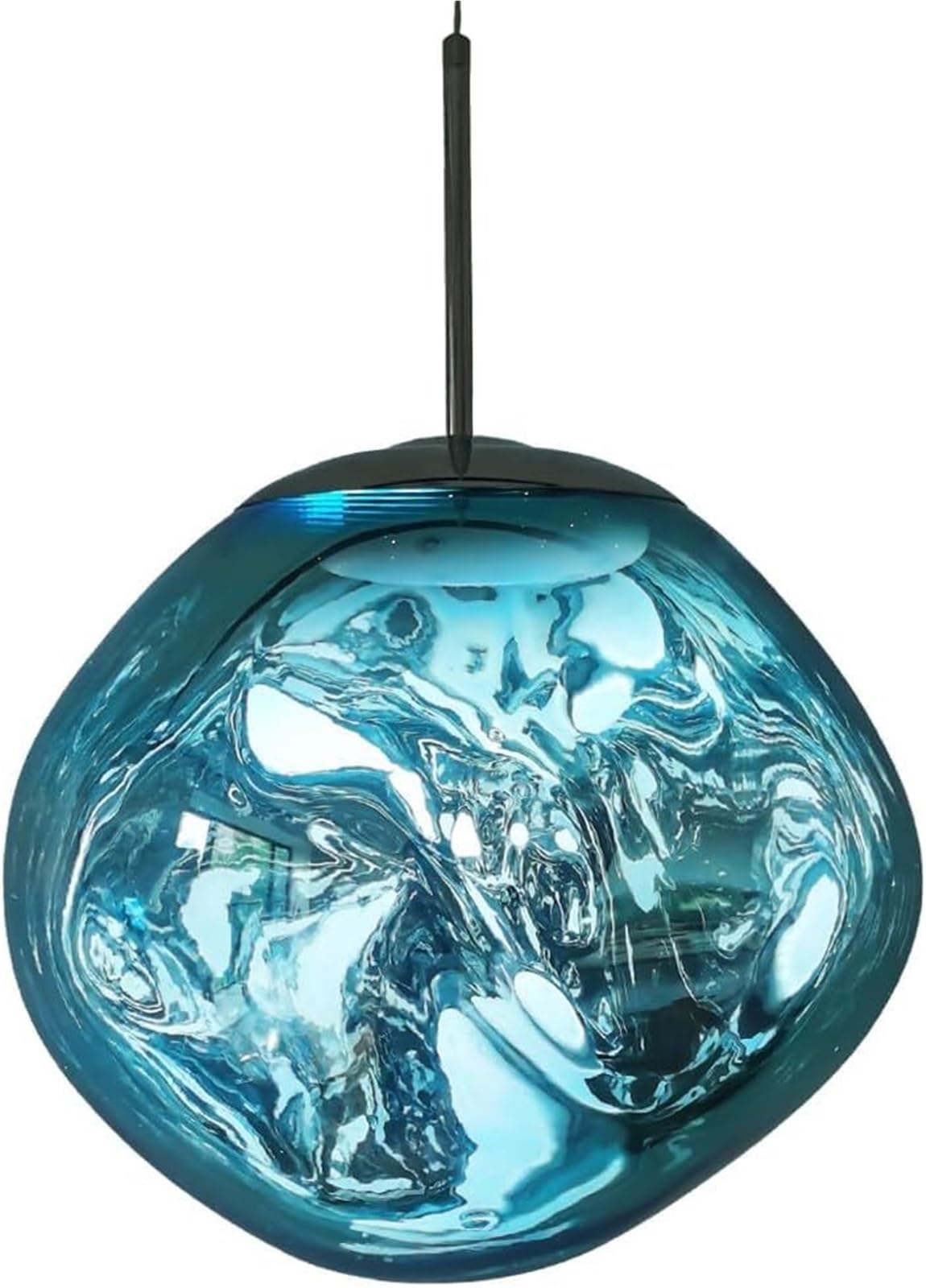 Pendant Lights,LED Modern Lava Lamp,Hanging Light, Decor Hanging Lights for Bedroom,Pendant Lights for Living Room Stairs Villa Indoor,Farmhouse Pendant Light(Blue,20CM)
