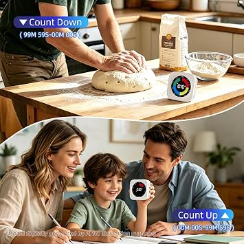 Visual Timer for Kids, 99 Min Countdown Timer for ADHD, Classroom, Focus