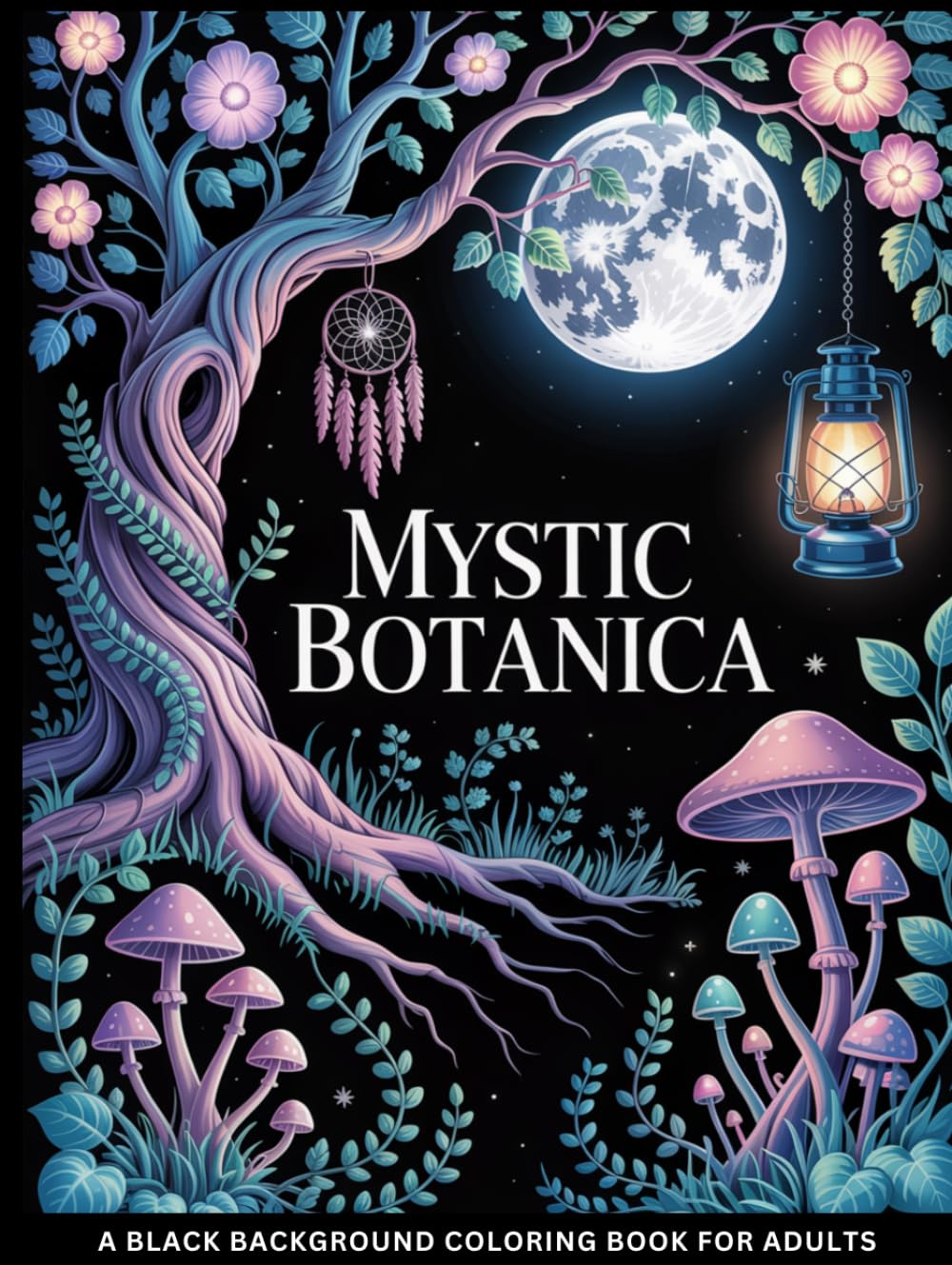 Mystic Botanica: A Dark Garden Coloring Book for Adults: A Magical Journey Through Midnight Gardens, Enchanted Florals & Hidden Forest Life