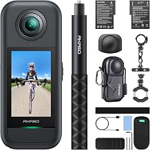 AKASO 360 Weatherproof 360 Action Camera Cycling Combo and Camera Carrying Case Bundle