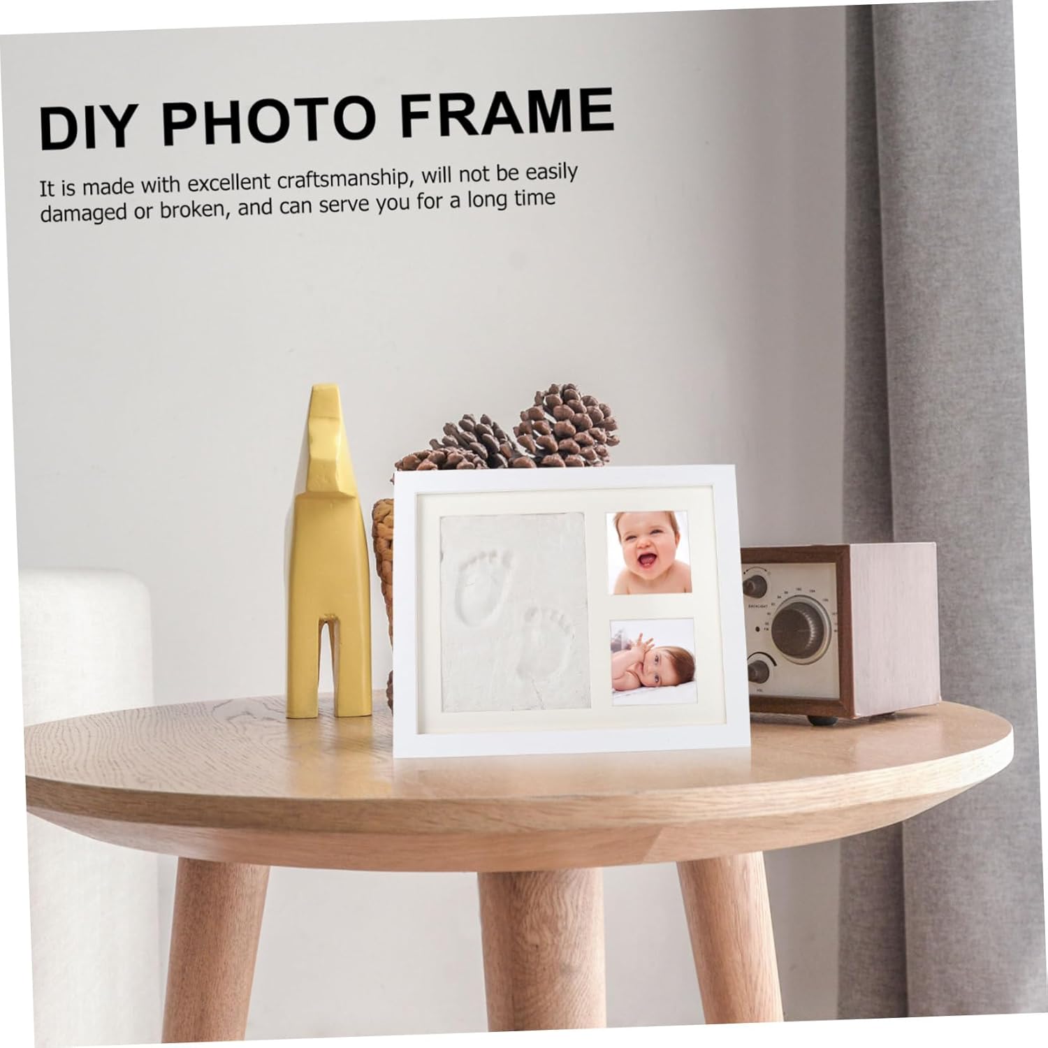 Alipis 1set Creative Hand Imprint Photo Frame Memory Holder for Boys and Girls Unique for Home and Frame