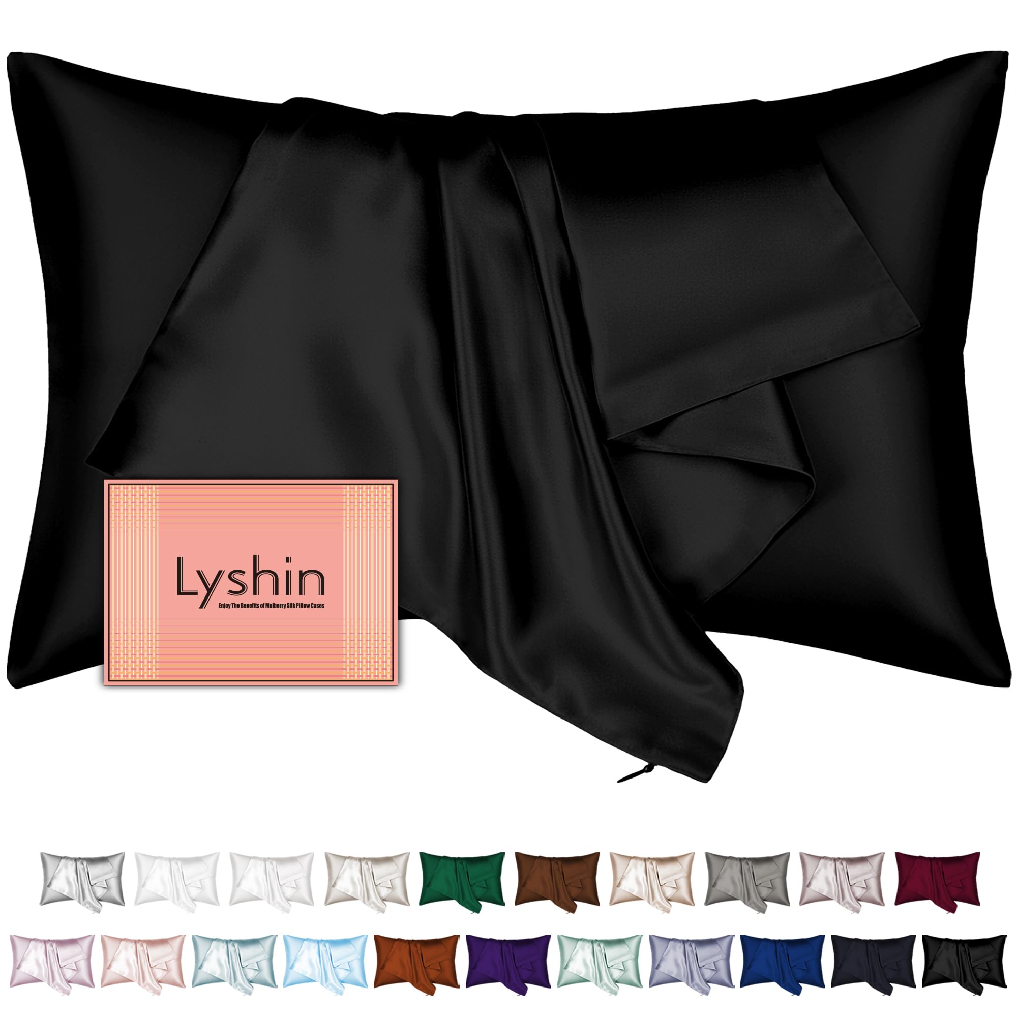 Mulberry Silk Pillow Cases King Size with Hidden Zipper, Ultra Smooth and Soft Breathable Cooling Silk Satin Pillowcase for Hair and Skin, Gifts for