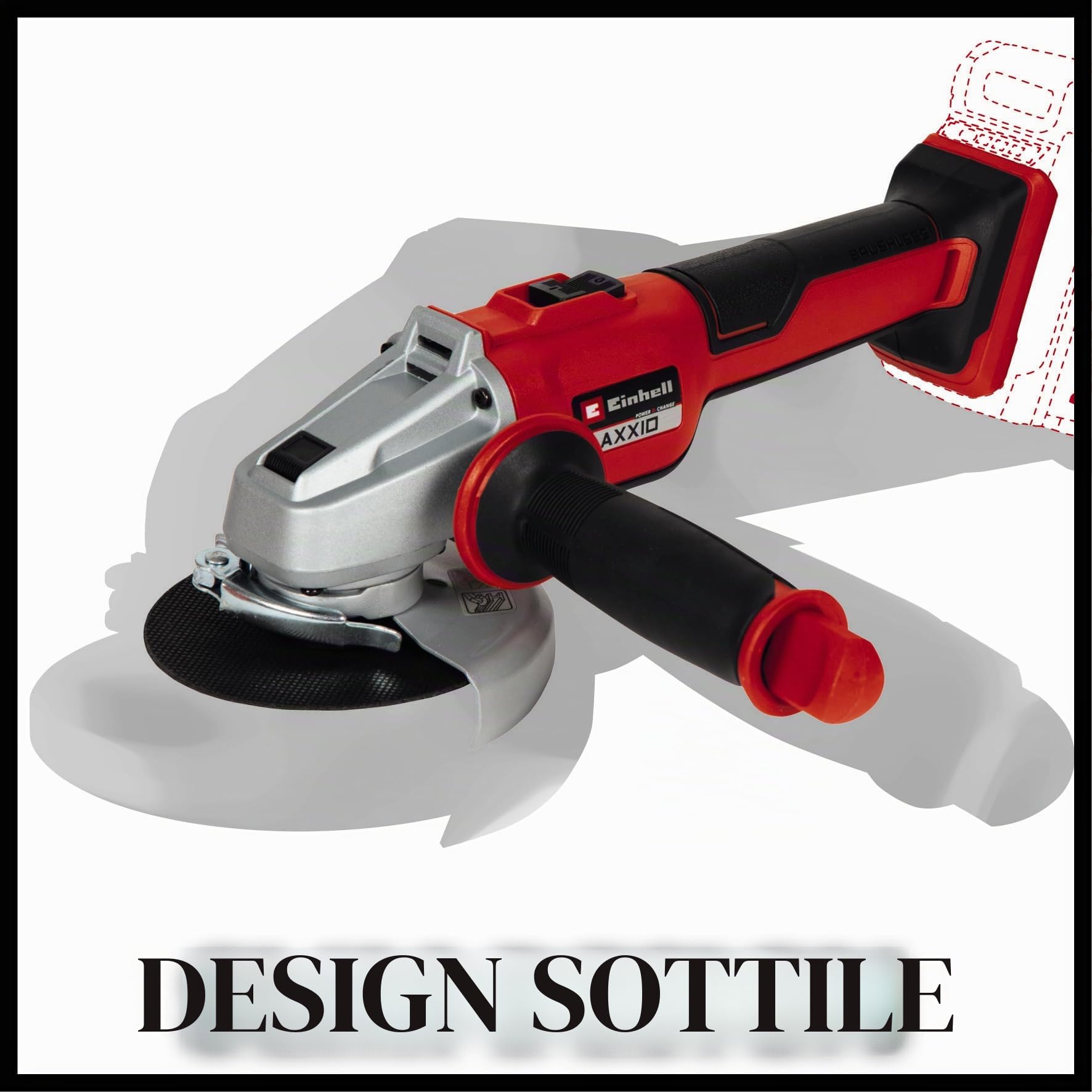 Einhell AXXIO - Smerigliatrice angolare con batteria 18/115 Power X-Change (18 V, 18 V, diametro di taglio Ø 115 mm, profondità di taglio 28 mm, brushless, senza disco da taglio, senza batteria)