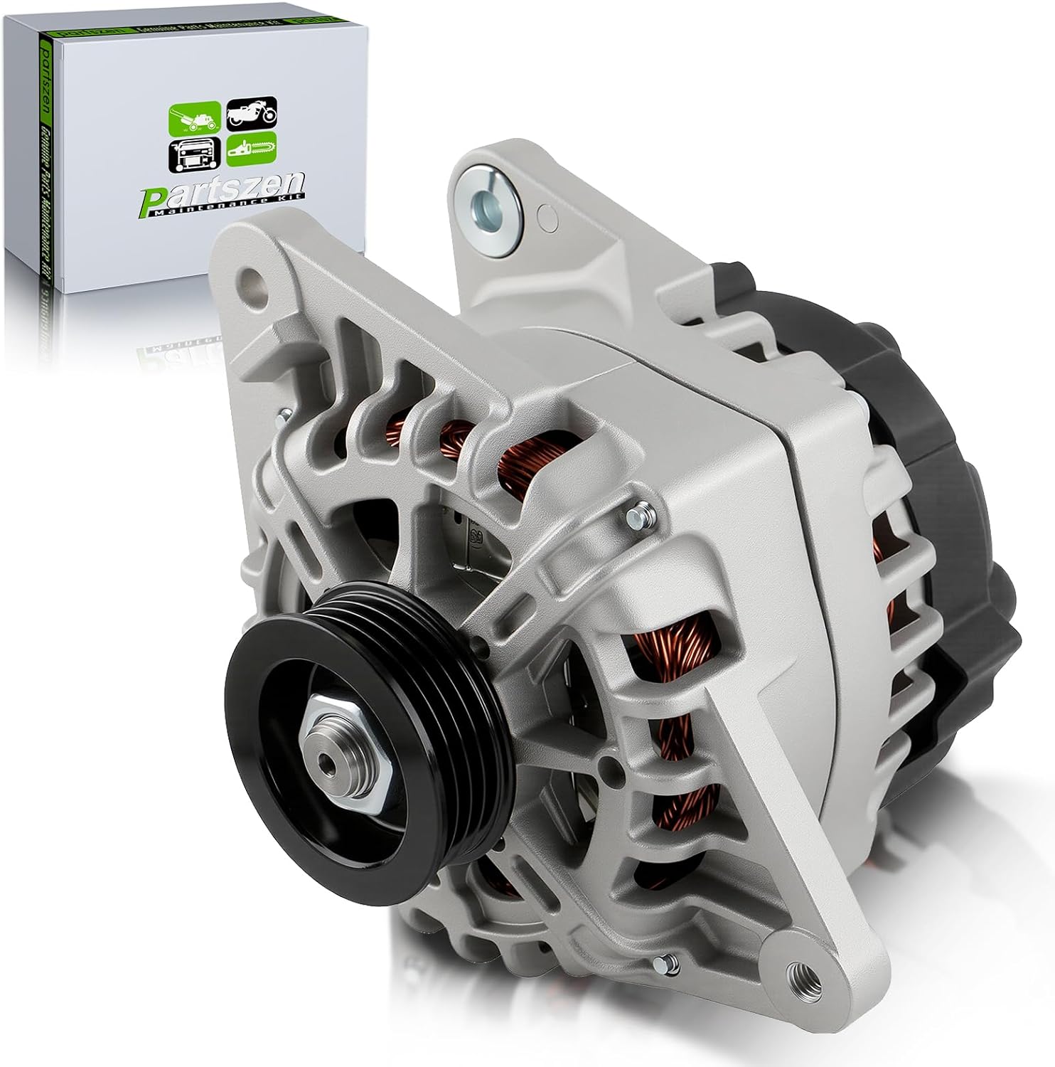 2655635 Alternator Fit for Hyundai Elantra 2.0L 2007-2012 for Kia Spectra 2.0L 2007-2009 Spectra5 2.0L 2007-2009 Soul 2.0L 2010-2011 90A 12V