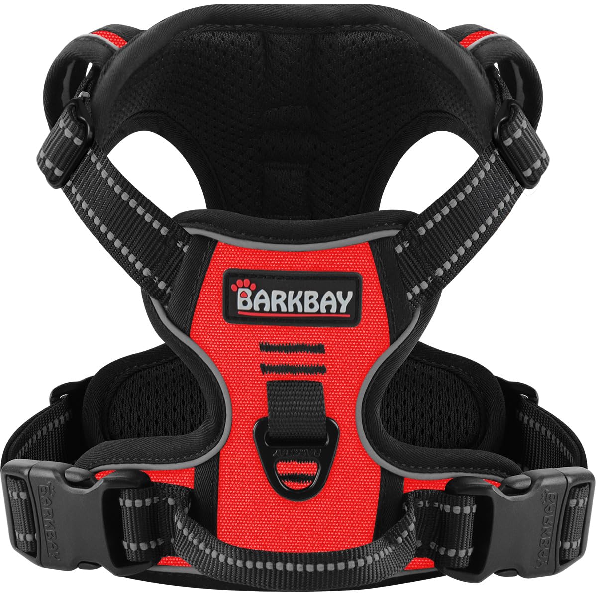BARKBAY Dog Harness No Pull for Small Dogs - Adjustable, Reflective, Comfortable, No Choke, Heavy-Duty - Perfect for Outdoor Training, Walking, and Hiking - Strong & Durable - XS & Red โ image 1