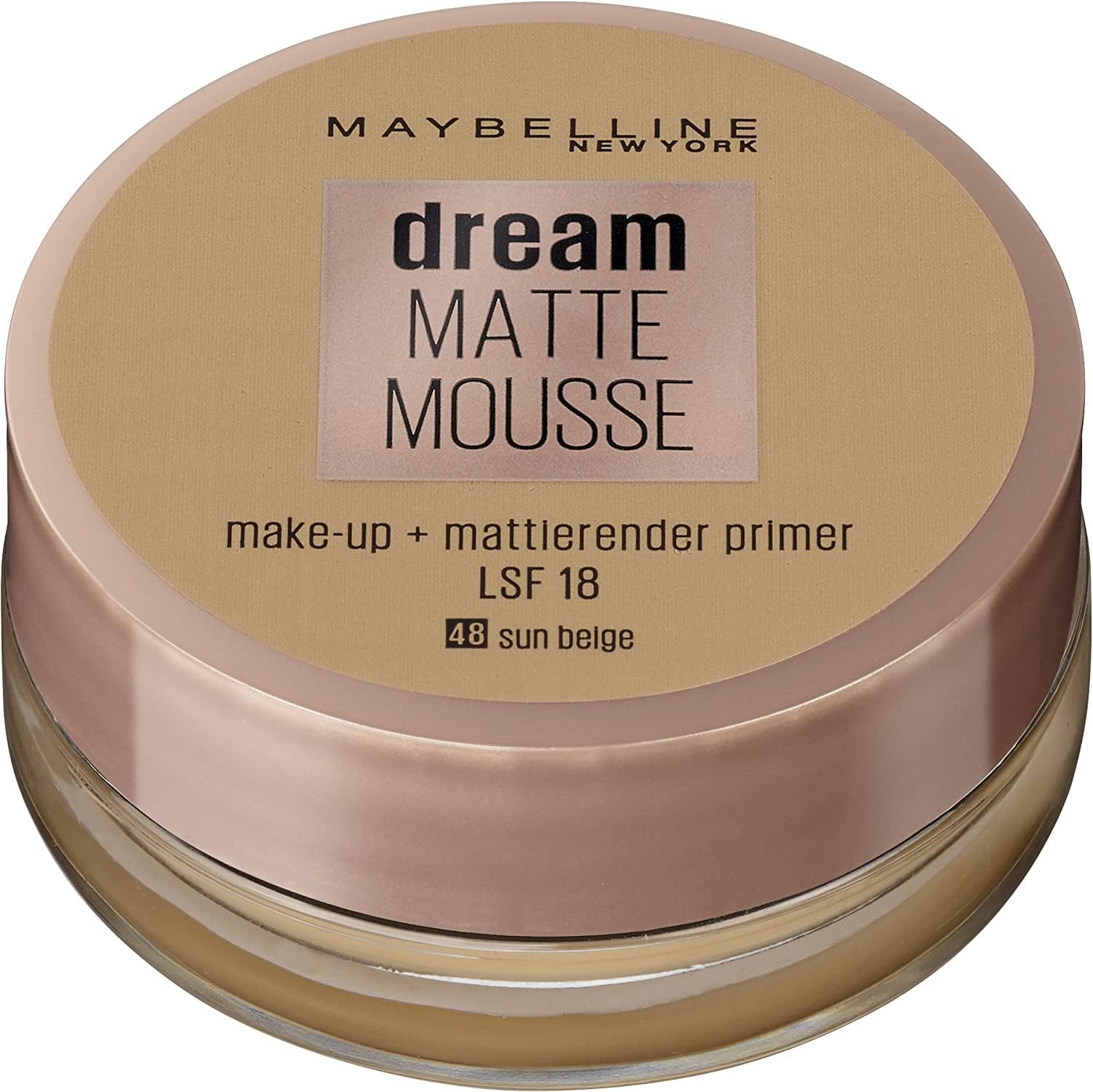 Maybelline New York – Matte Foam Foundation – FPS18 – Dream Matte Mousse – Sunny beige (48)