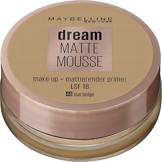 Maybelline 49689 Dream Matte Mousse Base de Maquillaje, Sand, SPF15-18 ml