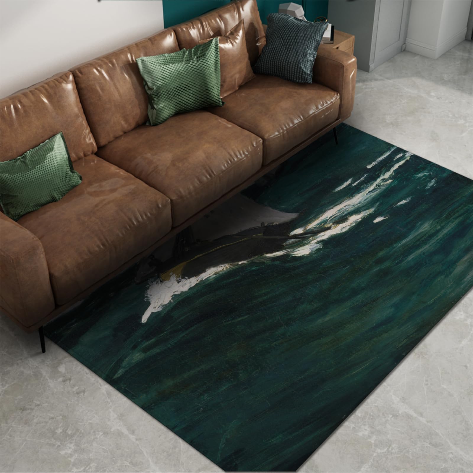 Grand tapis de chevet style Claude Monet 180x300cm pour décorer votre chambre