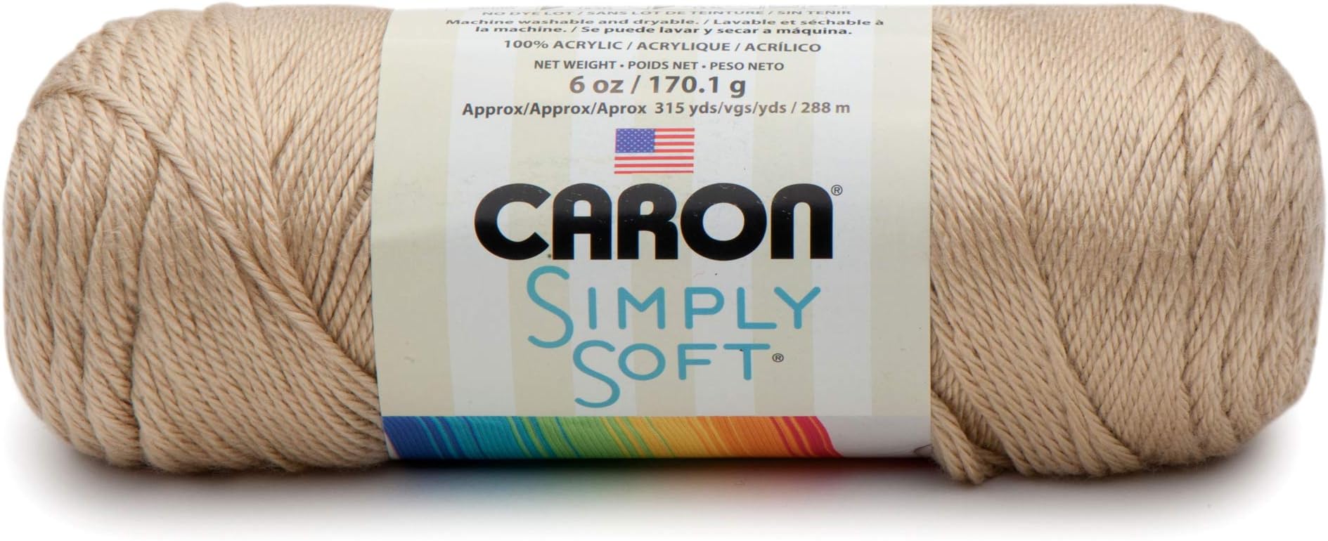 Simply Soft Solids Yarn-Bone