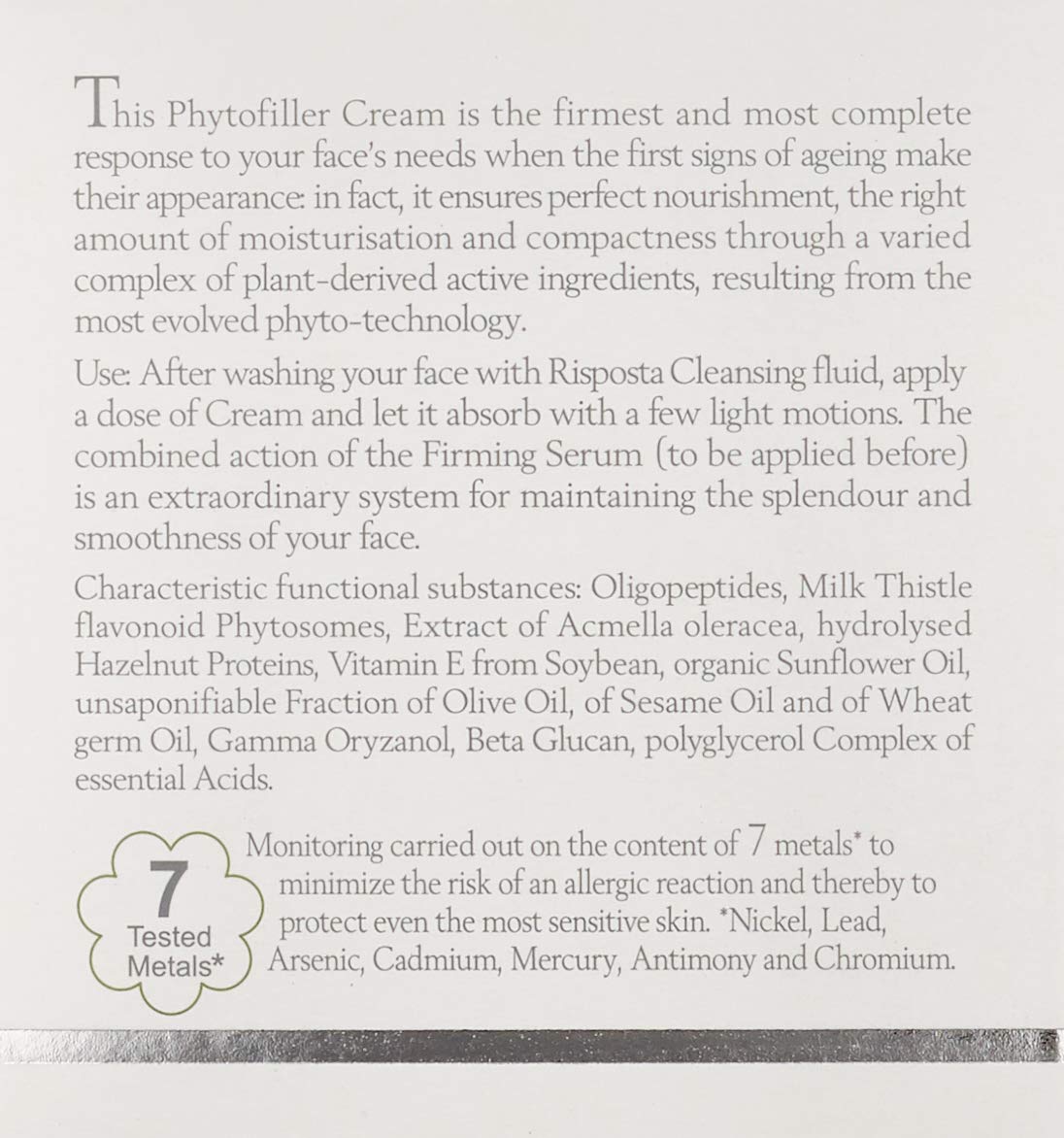 L'Erbolario Risposta Firmness Phytofiller Crème visage