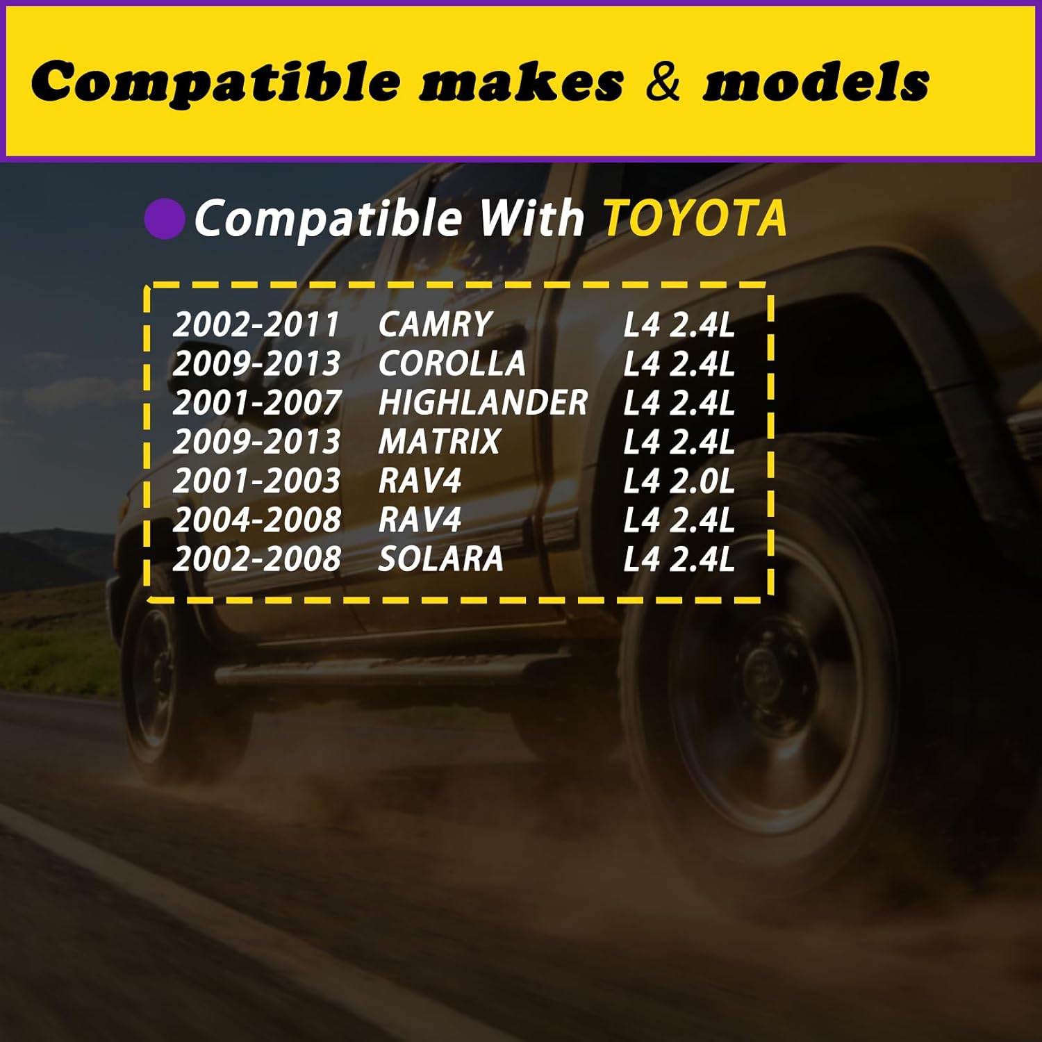 Engine Variable Valve Timing VVT Solenoid Compatible with Toyota Camry Corolla Fit for Rav4 Highlander Matrix Solara Fit for Scion xB tC L4 2.0L 2.4L 01 02 03 04 05 06 07 08 09 10 11 12 13 14 15