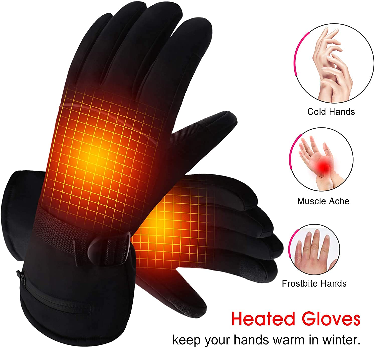 Gants Chauffants Hommes BACHI Gants Chauffants Pou Hommes Et Femmes, Gants De Moto Gant Chauffante