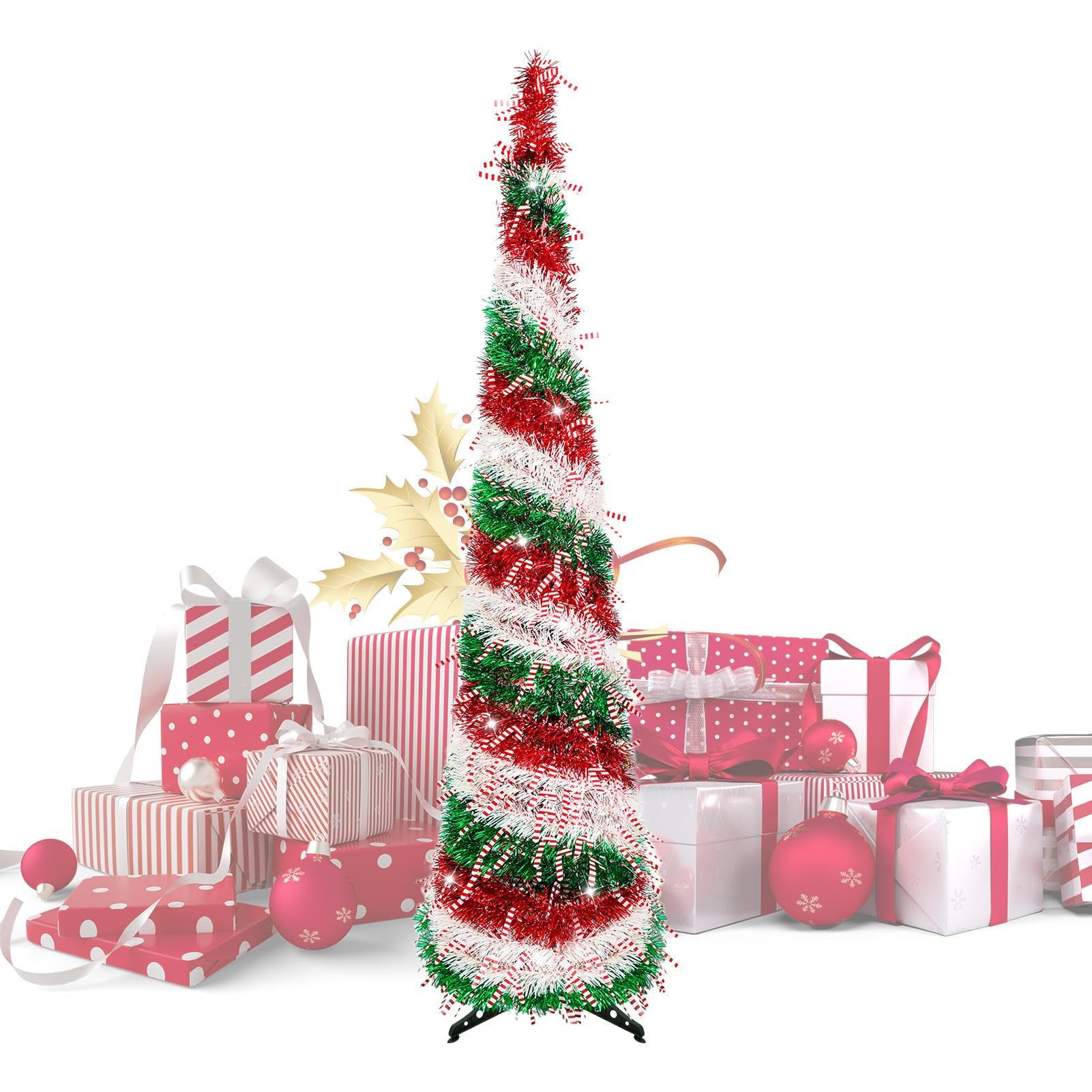 Decorazioni per l'Albero di Natale Decorazioni per le Vacanze Invernali | Albero a Artificiale PopUp per Festività, Ufficio Domestico, Addobbo, Festa Carnevale, Angolo Appartamento, , Festa della