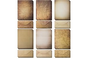 120 Pack Vintage Letter Writing Set - 60 Vintage Paper and 60 Antique Style Envelopes