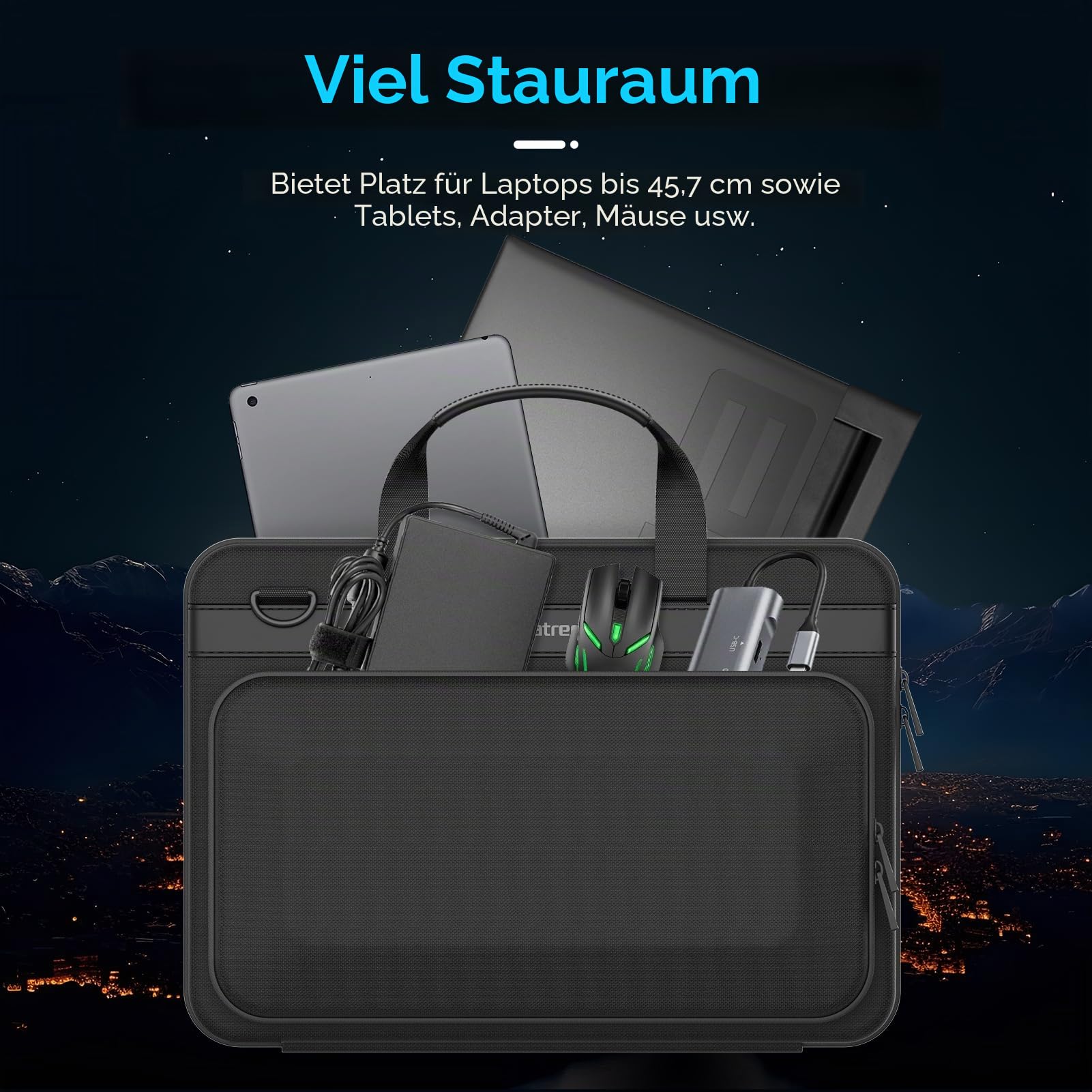 Smatree Laptop Tragetasche Kompatibel für 18 Zoll Acer Predator Helios 18 Gaming Laptop, für 18 Zoll Dell Alienware m18 R2/m18 Gaming Laptop wasserdichte Handtasche (A800XL)