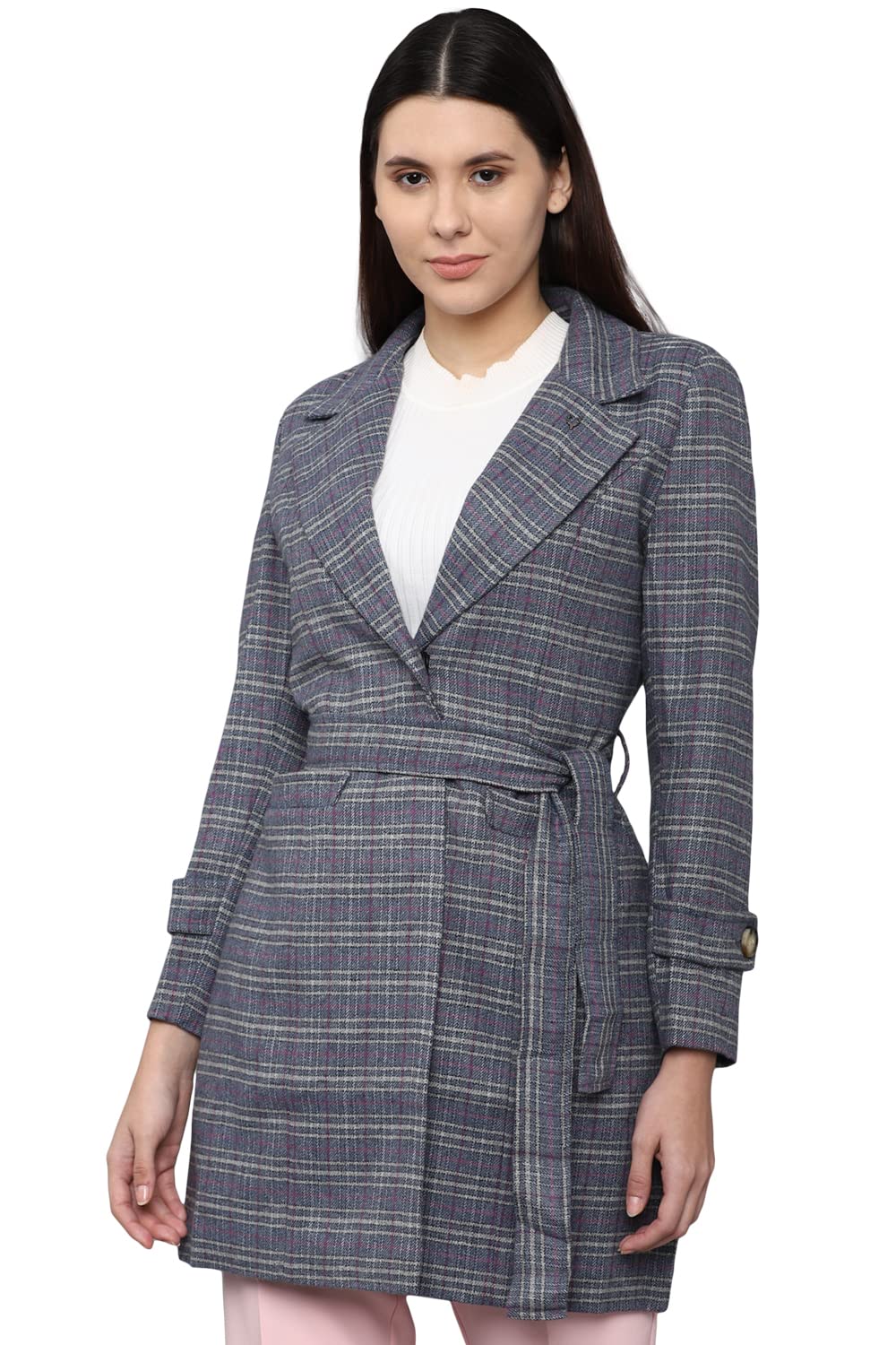 allen solly Women's Cotton Chesterfield Thigh Length Coat-picture-40