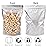 7 x 10 Stand Up Pouch Bags, 100 Pack - Clear Front & Aluminum Foil Back, Resealable and Heat Sealable Storage Bags for Food, Snacks, Coffee, Candy, and More