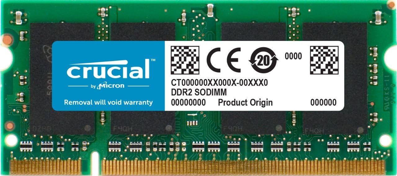 CT25664AC667 2 GB DDR2 667 MHz (PC2-5300) CL5 SODIMM 200-Pin Memory