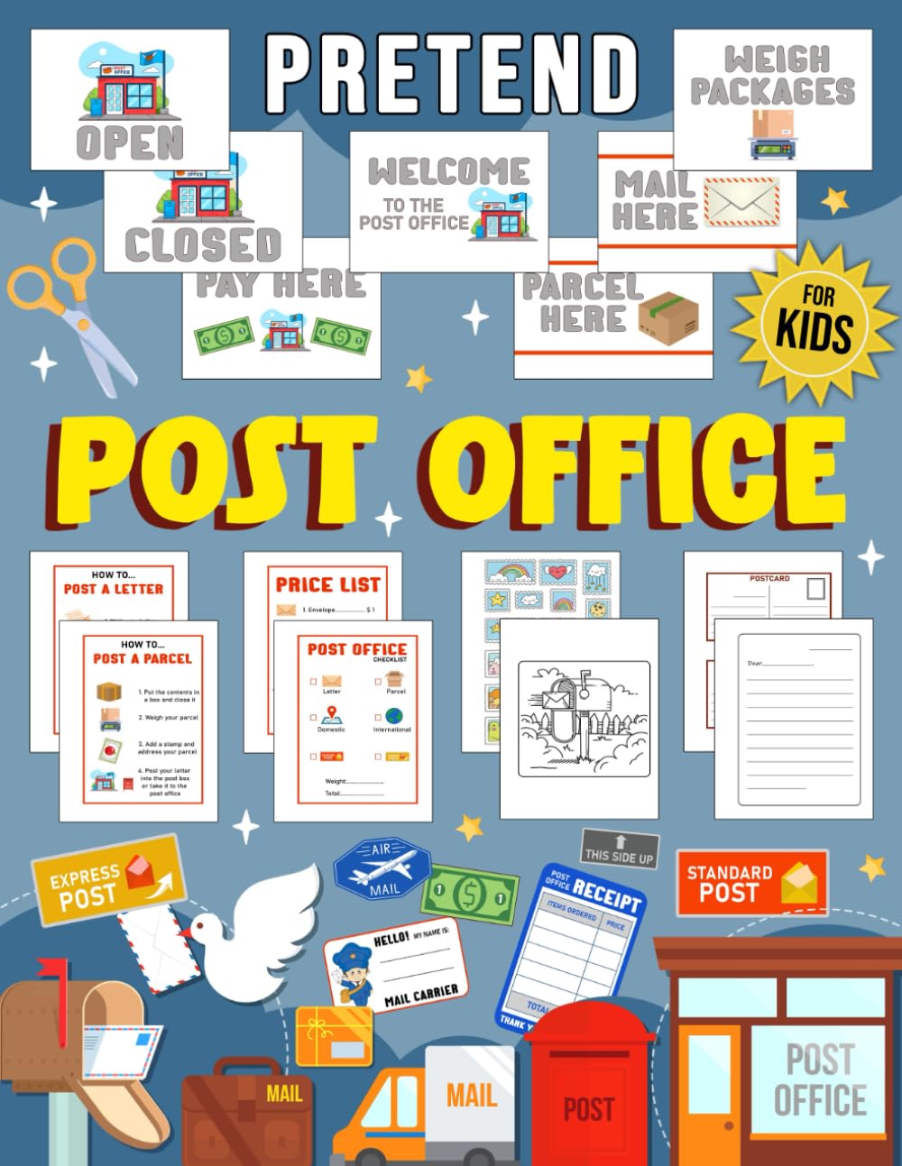 Pretend Post Office For Kids: Encourage hours of learning and fun with this post office dramatic play