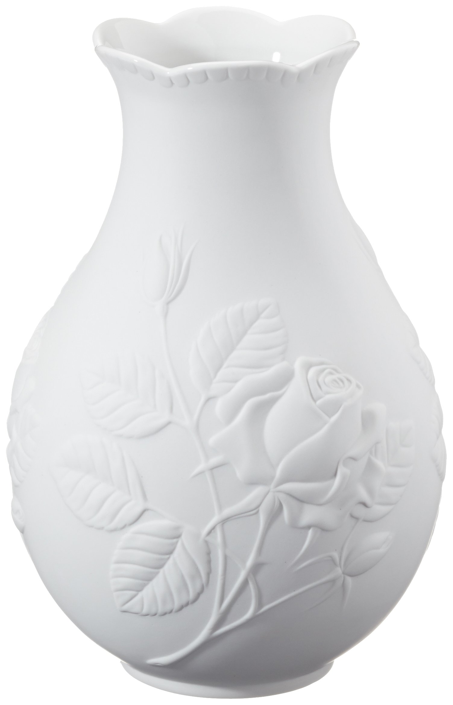 Kaiser Porzellan 14-001-25-9 Vase Rosengarten aus Porzellan, weiß, 12 x 12 x 18 cm