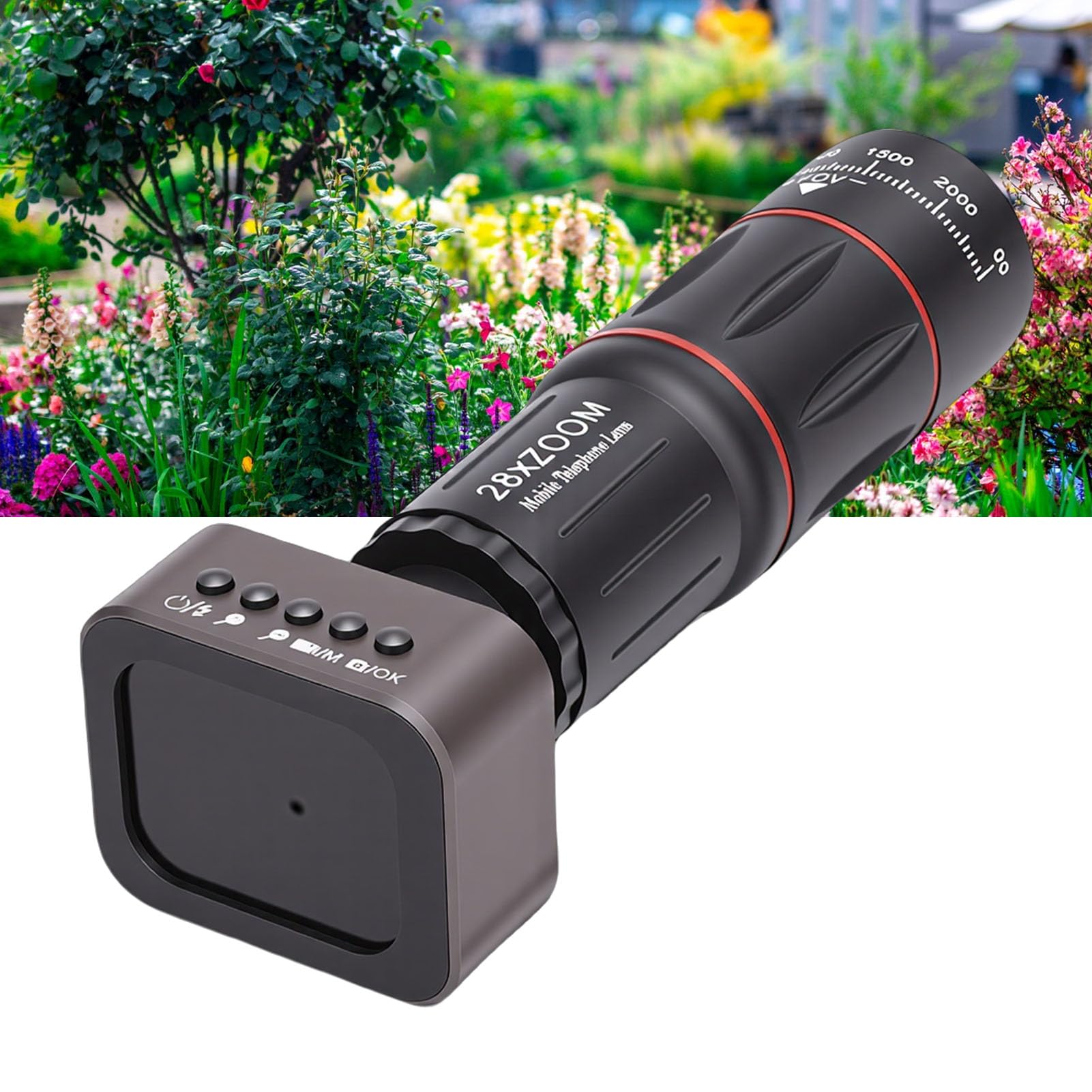 Dpofirs Telecamera Monoculare 18X con Teleobiettivo per Birdwatching, Osservazione della Fauna Selvatica, Escursionismo, Visite Turistiche, Display Integrato