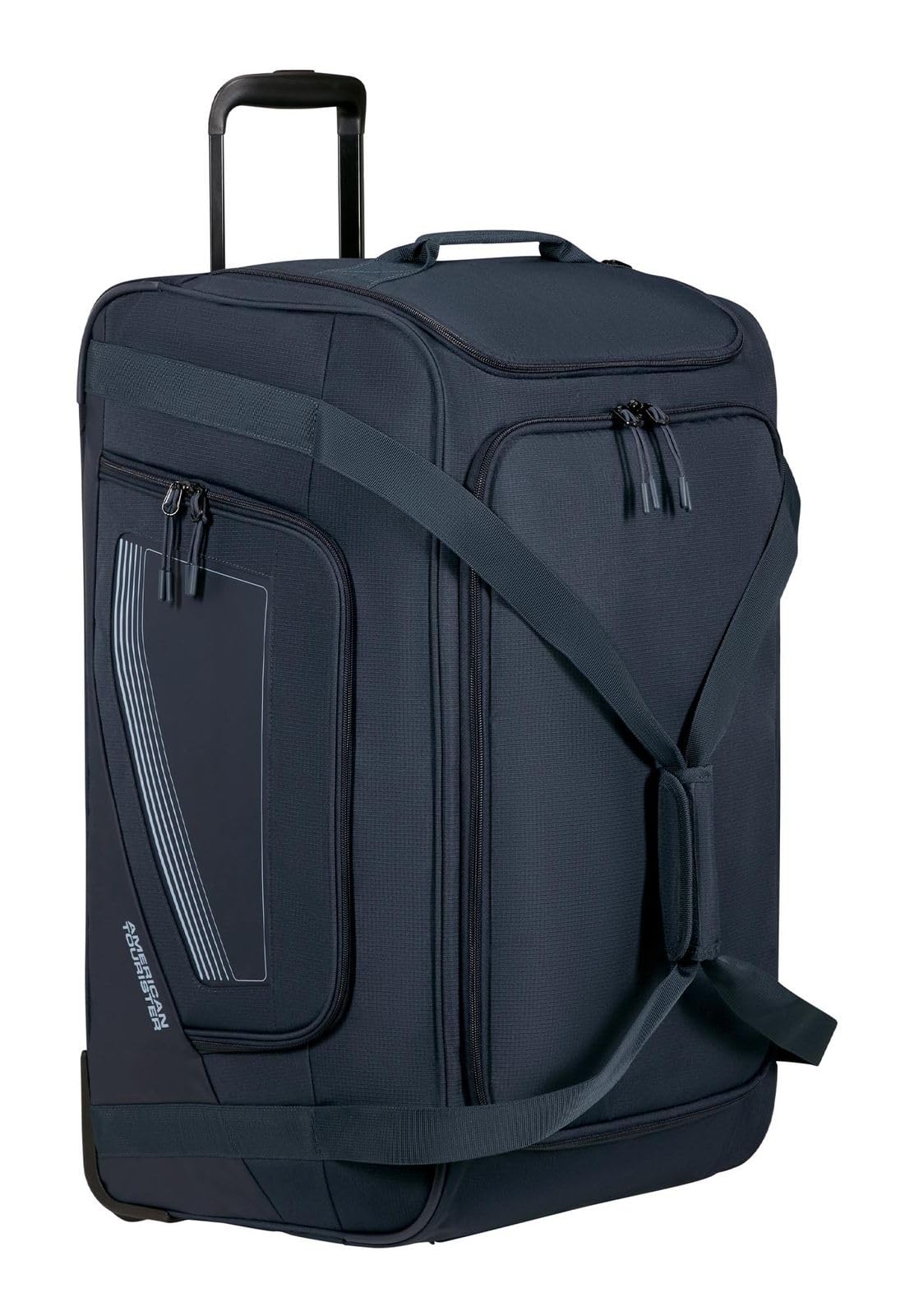 American Tourister City Racer - Reisetasche mit Rollen 68 cm, 98 L - Viel Stauraum & Separates Schuhfach - Wasserabweisend, Mehrere Griffe, Robust - Blau (Navy)