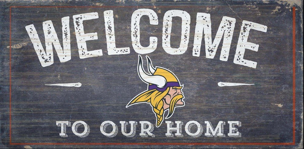 Fan Creations Welcome Minnesota Vikings Distressed 6 x 12, Multi