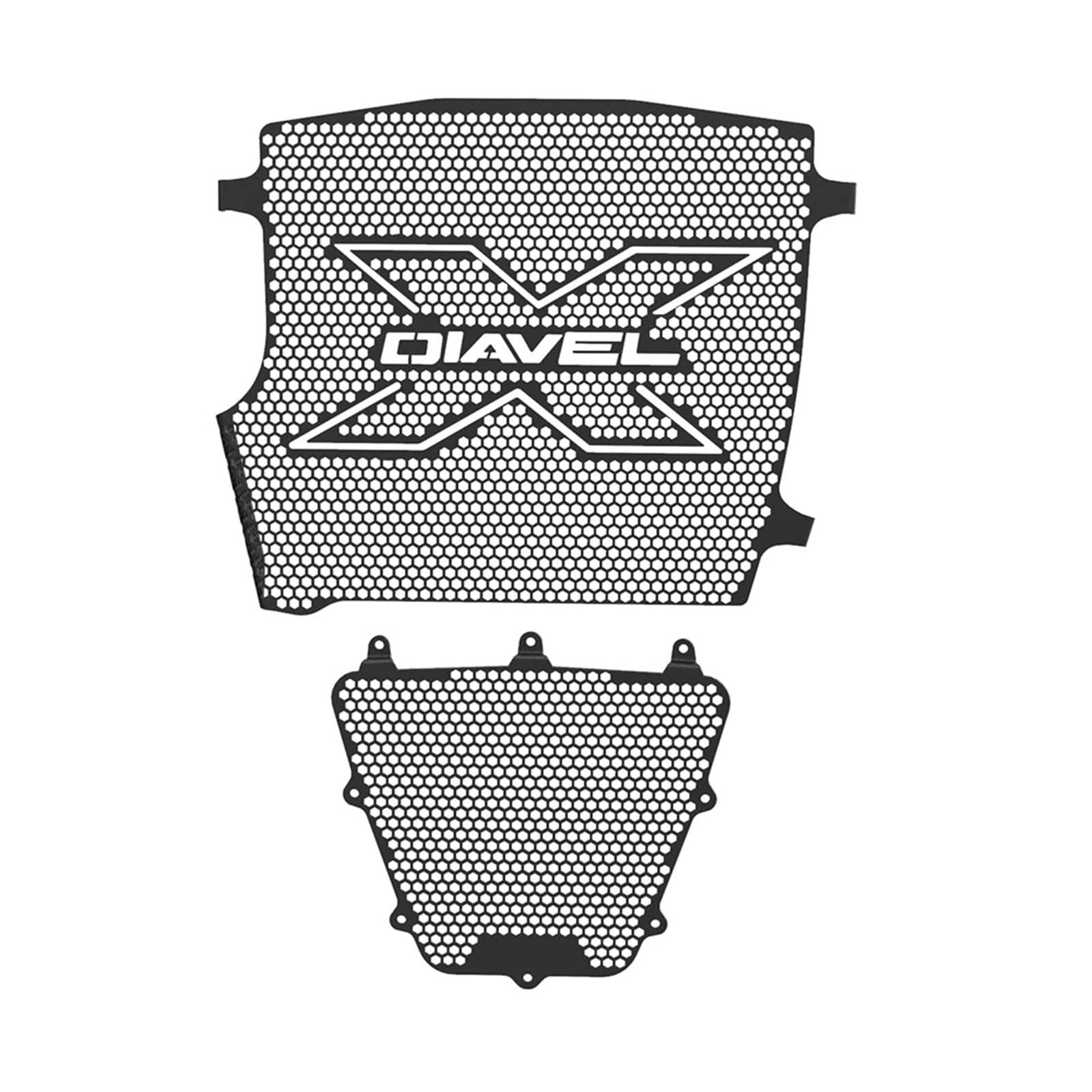 Ajuste for Ducati XDiavel S Nera Dark Black Star 2016 2017 2018-2023 2022 2024, juego de cubiertas de rejilla for tanque de refrigeración de radiador de motocicleta(A Black 1 Set)