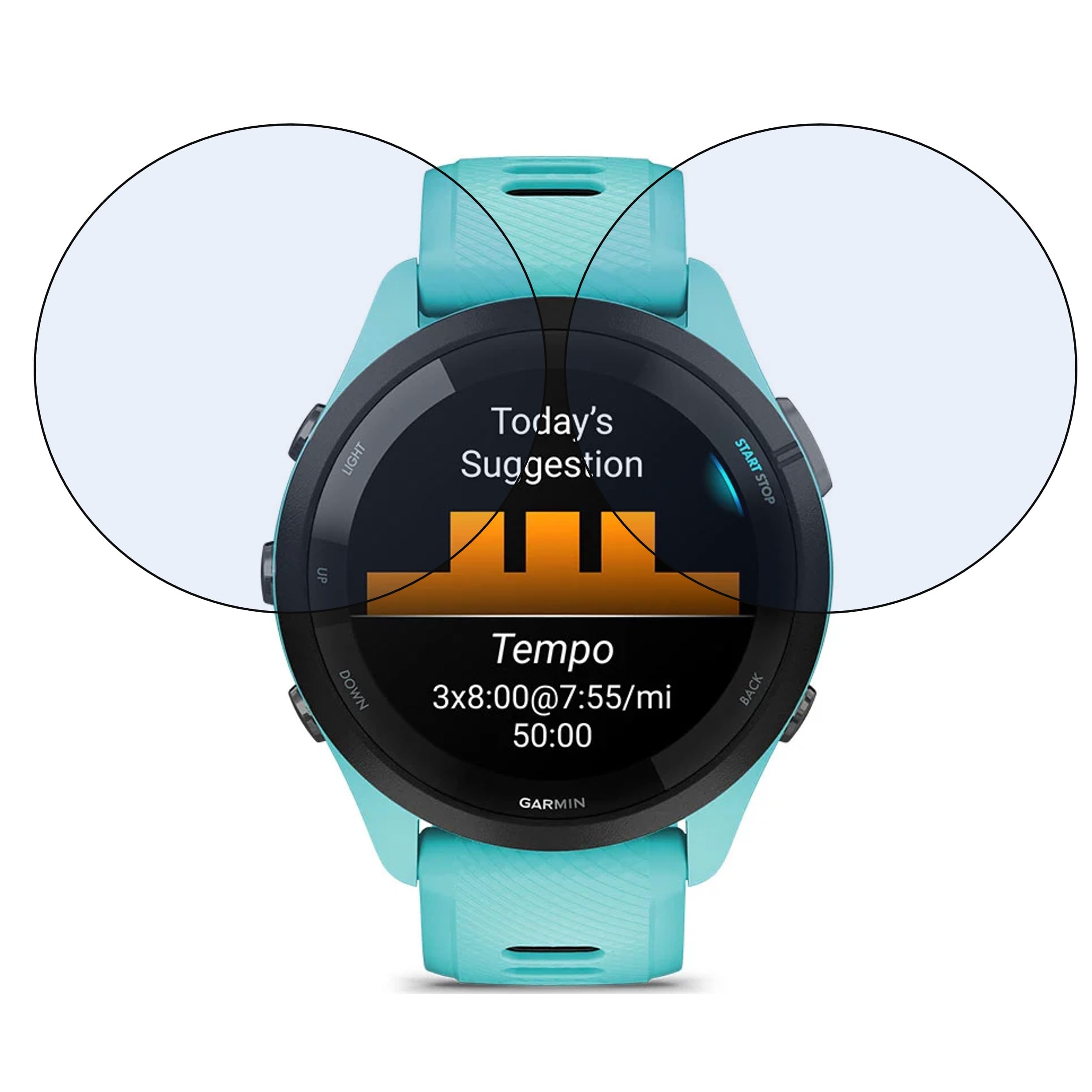 DVTECH® (Pack of 02 Flexible Clear Smartwatch Screen protector for Garmin Forerunner 265 (Not a Tempered glass)