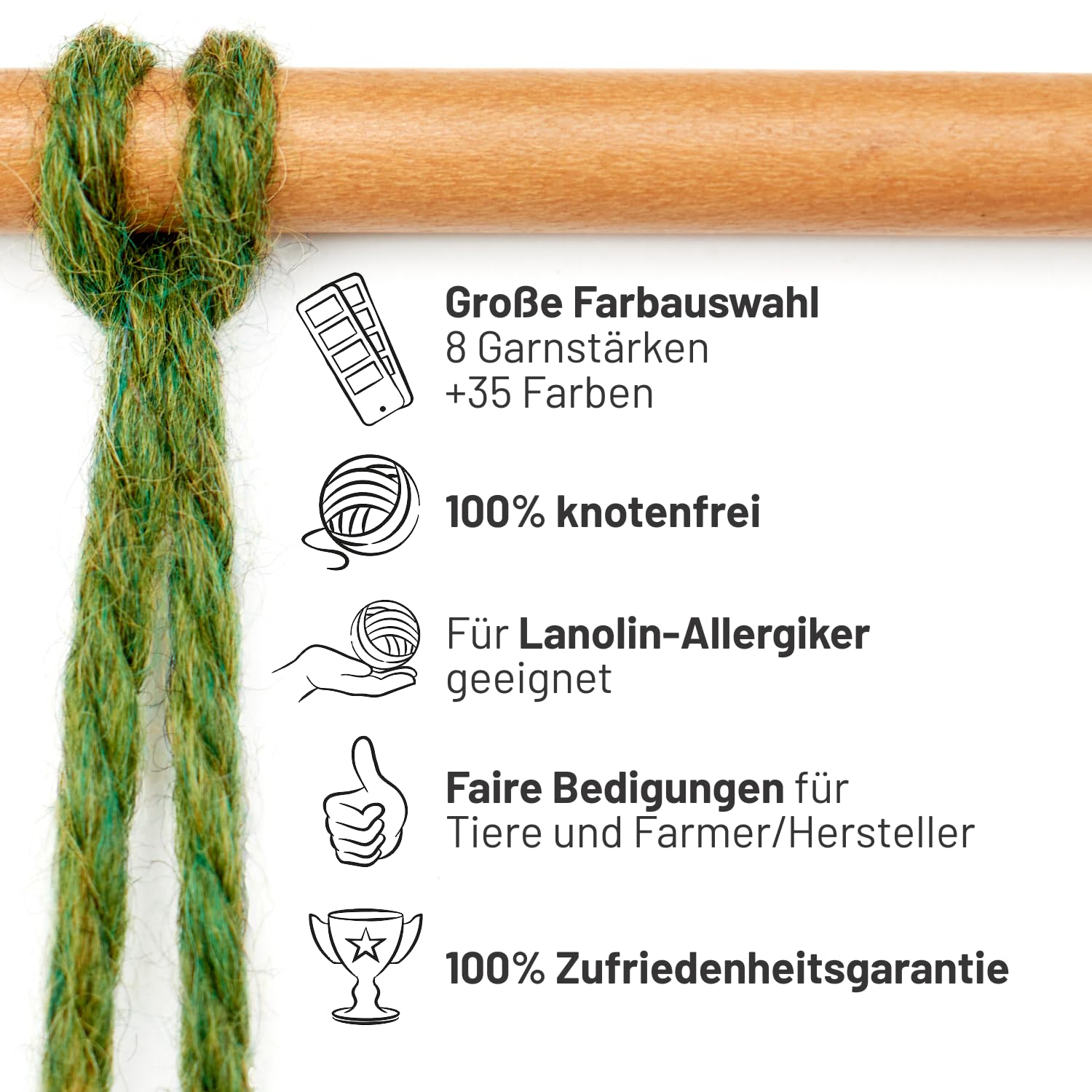 HANSA-FARM 100% wełna alpaka (niemowlę) w 50+ kolorach (bez drapania) - zestaw 300 g (6 x 50g) - Alpaka Baby Wełna do dziania i szydełkowania w 6 grubościach pomarańczowej przędzy (wrzos)