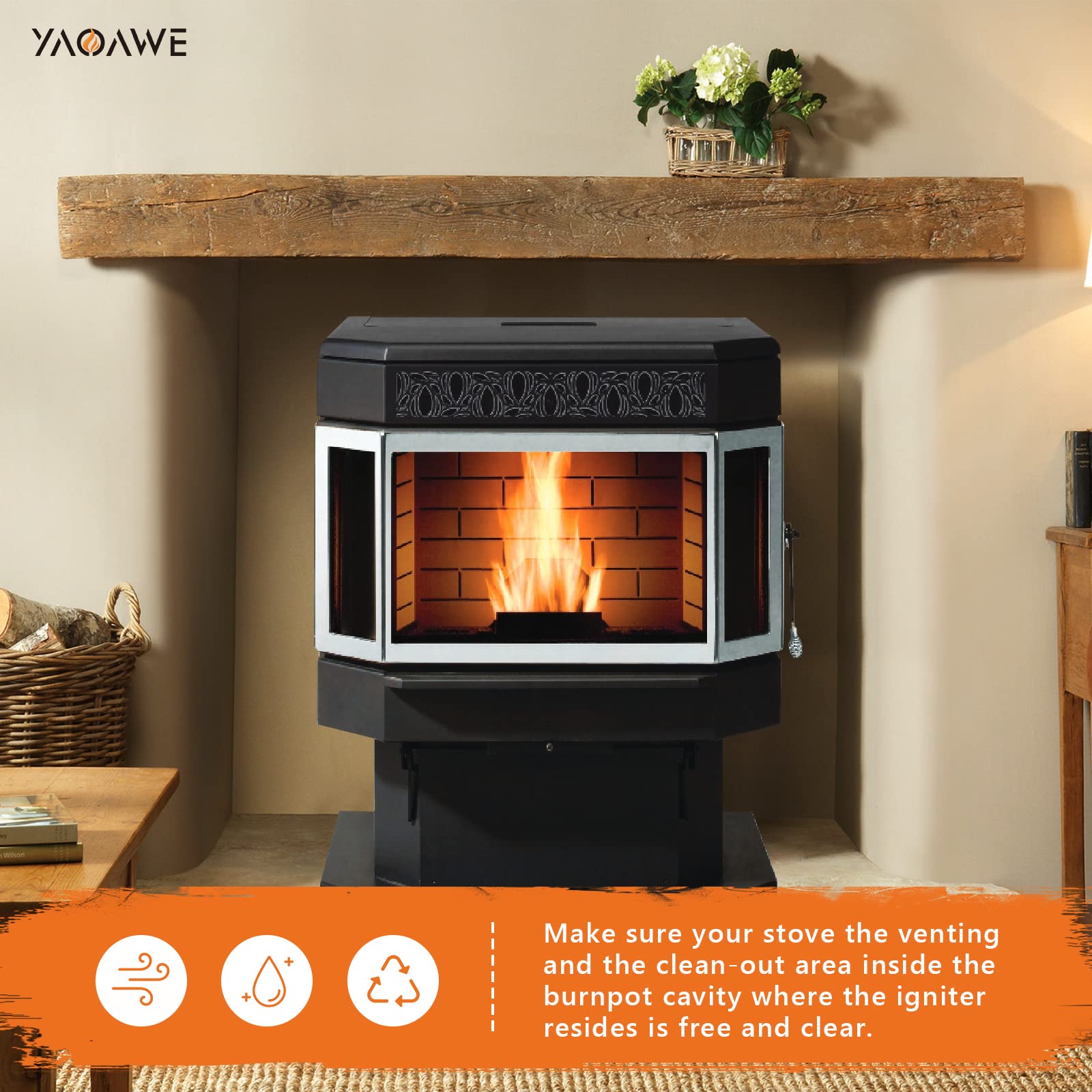 Amazon.com: YAOAWE Pellet Stove Igniter Replacement for St Croix Igniter,  Ignitor York Insert, Element P, Prescott EXL, Ashby, Part  #80P52727-R/80P52677-R-AMP : Home u0026 Kitchen