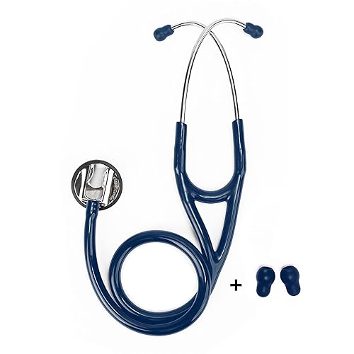 Estetoscopio de cardiología, herramienta profesional para diagnóstico cardiovascular, pieza de pecho ultra sensible, auriculares anchos, puntas