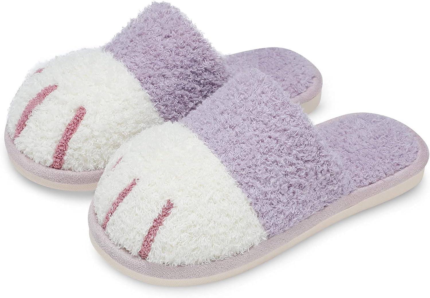 SINNO Cute Animal Slippers for Women Indoor Outdoor Memory Foam House Slipper Soft Warm Cozy Fuzzy Bedroom Non-Slip Shoes Christmas Gift ladies