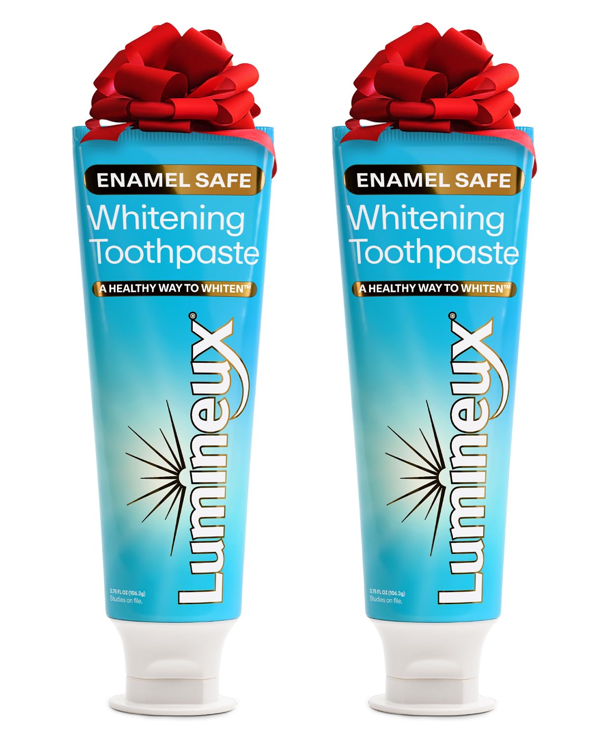 Lumineux Teeth Whitening Toothpaste 2 Pack Peroxide Free Enamel Safe for Sensitive Whiter Teeth Fluoride Free No Alcohol