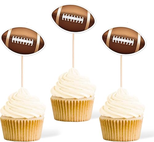 Gexolenu 36 piezas de decoración de cupcakes de fútbol de doble cara para deportes al aire libre, baby shower, jugadores de fútbol, fiesta de disponible en Yaxa Costa Rica