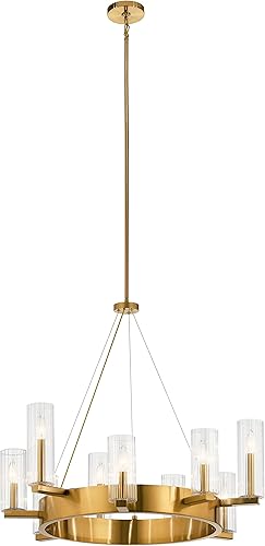 Miniatura 1 de Kichler 44315FXG Cleara - Lámpara de araña 9 luces 540 vatios color dorado