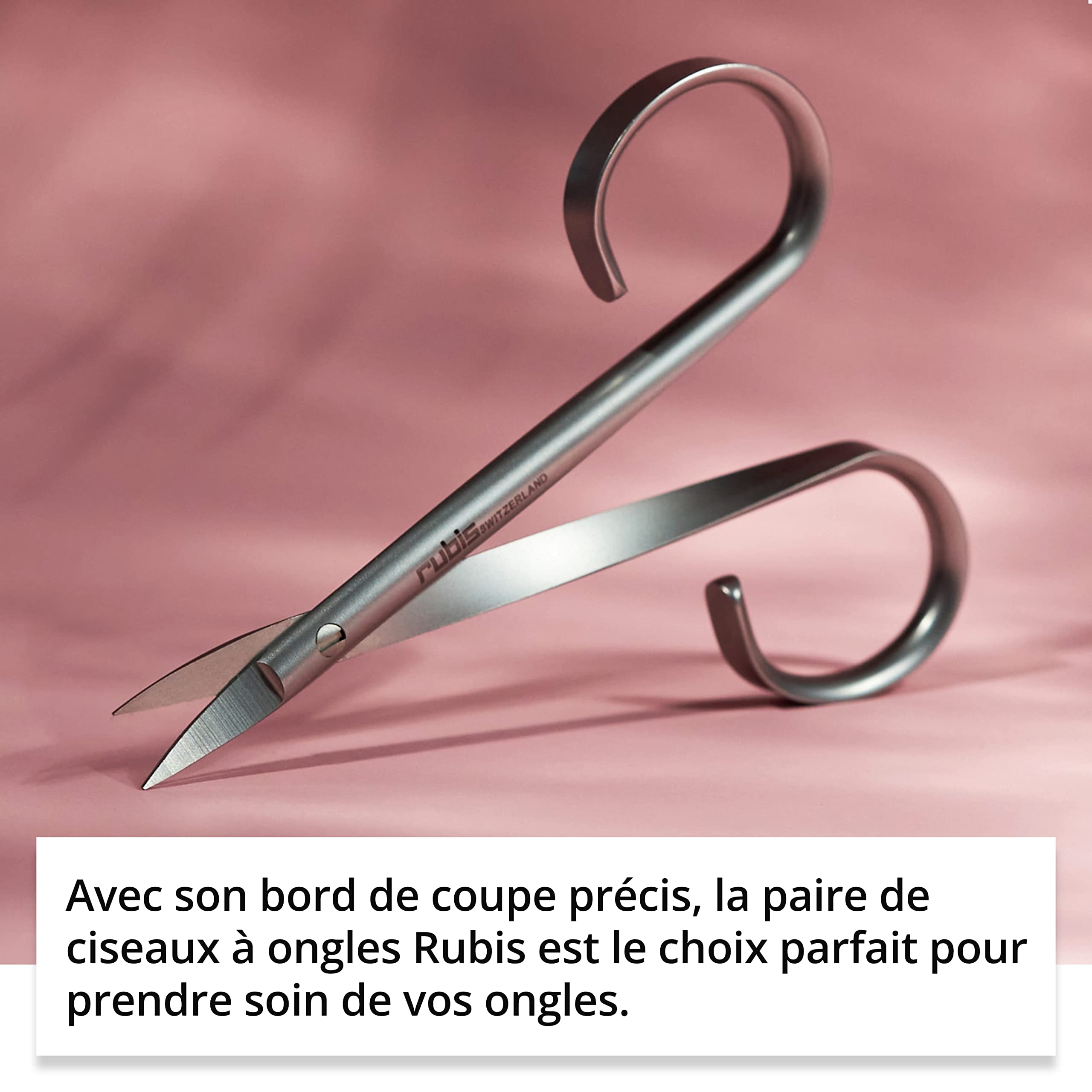 Rubis Kit de manucure avec ciseaux à ongles et pincettes pour épiler les sourcils - Petit ensemble de 2 pièces - Kit de soin des ongles et étui à pinces