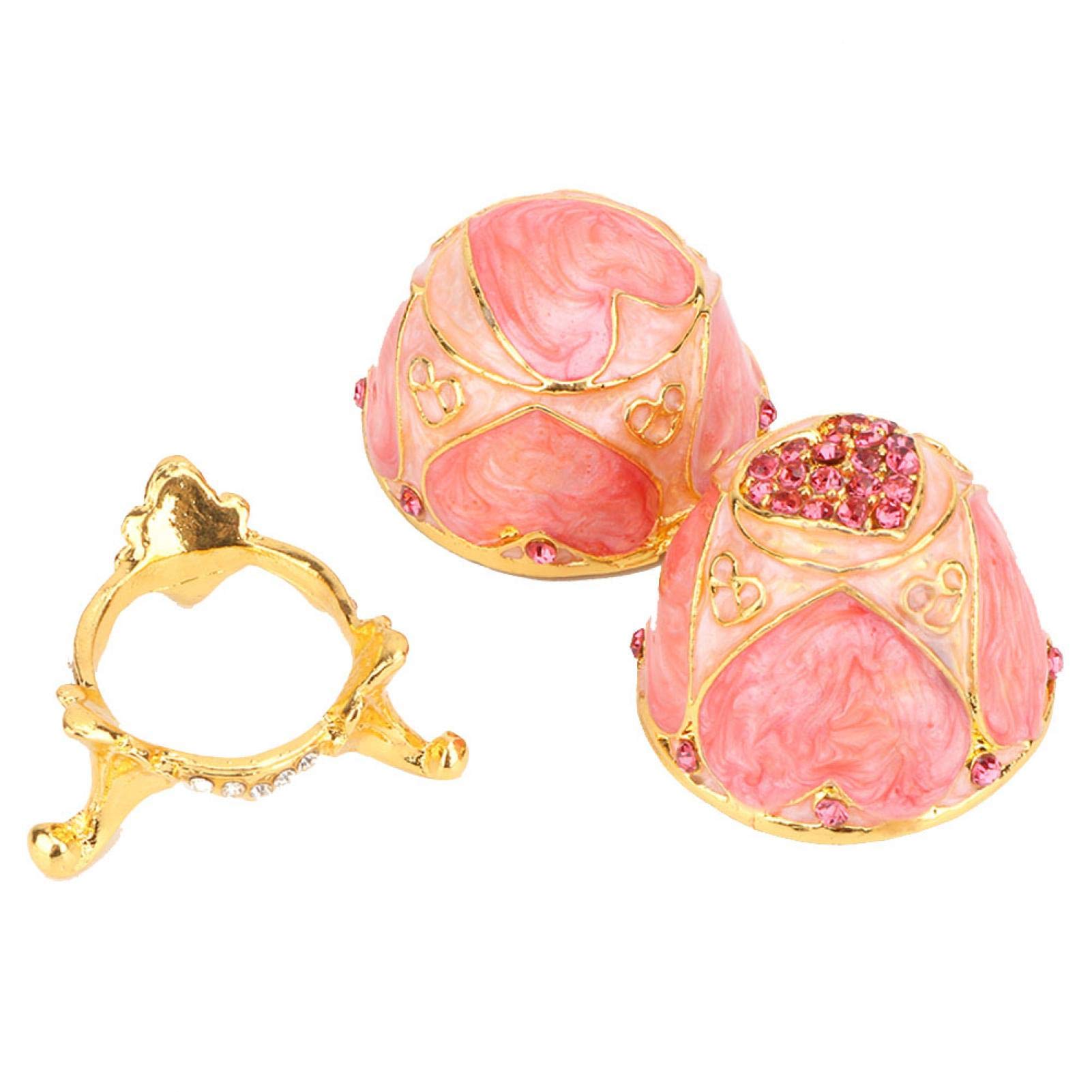 Boîte à Bijoux Vintage Fabergé œuf De Pâques Diamant Artificiel