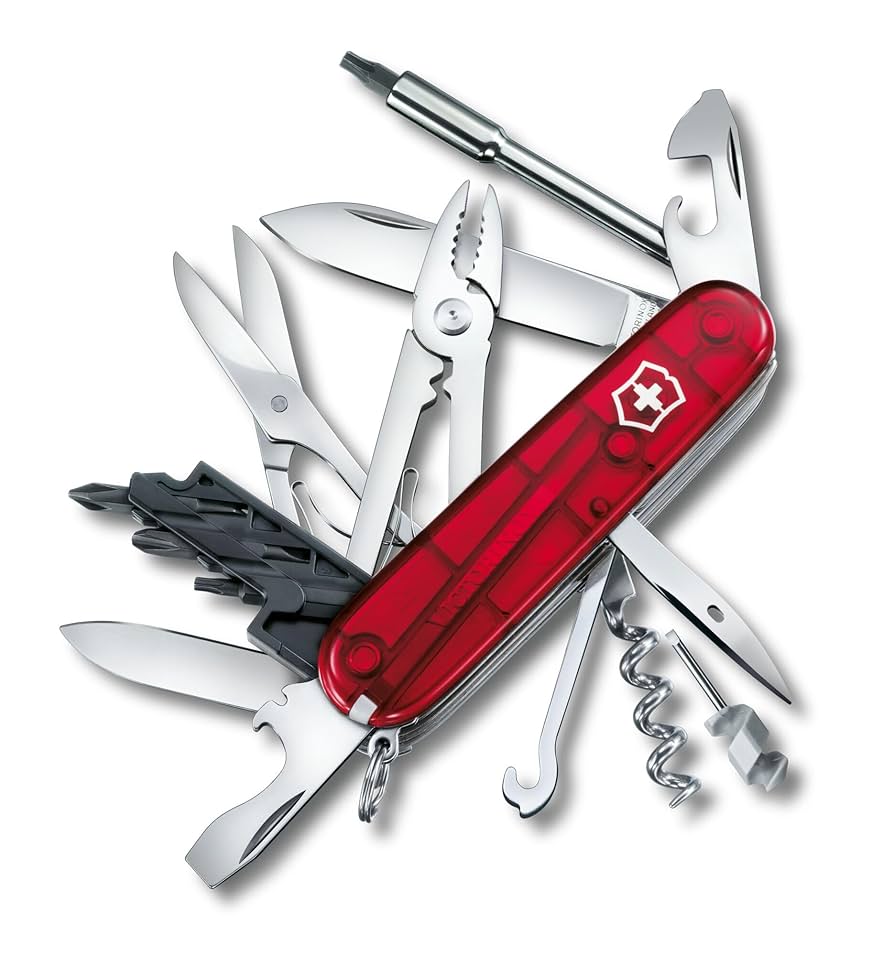 Victorinox CyberTool 34 赤 Victorinox - Cybertool 34 Swiss Army Knife (Translucent Red