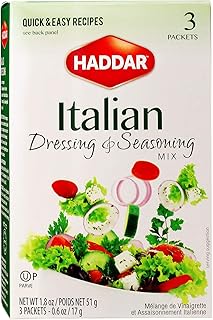 Haddar, Gluten Free Italian Dressing & Seasoning Mix 1.8oz, (3 Packets) ...