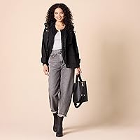 Vista 5 de Tienda Essentials Suéter ligero tipo cárdigan, con cuello redondo, para mujer